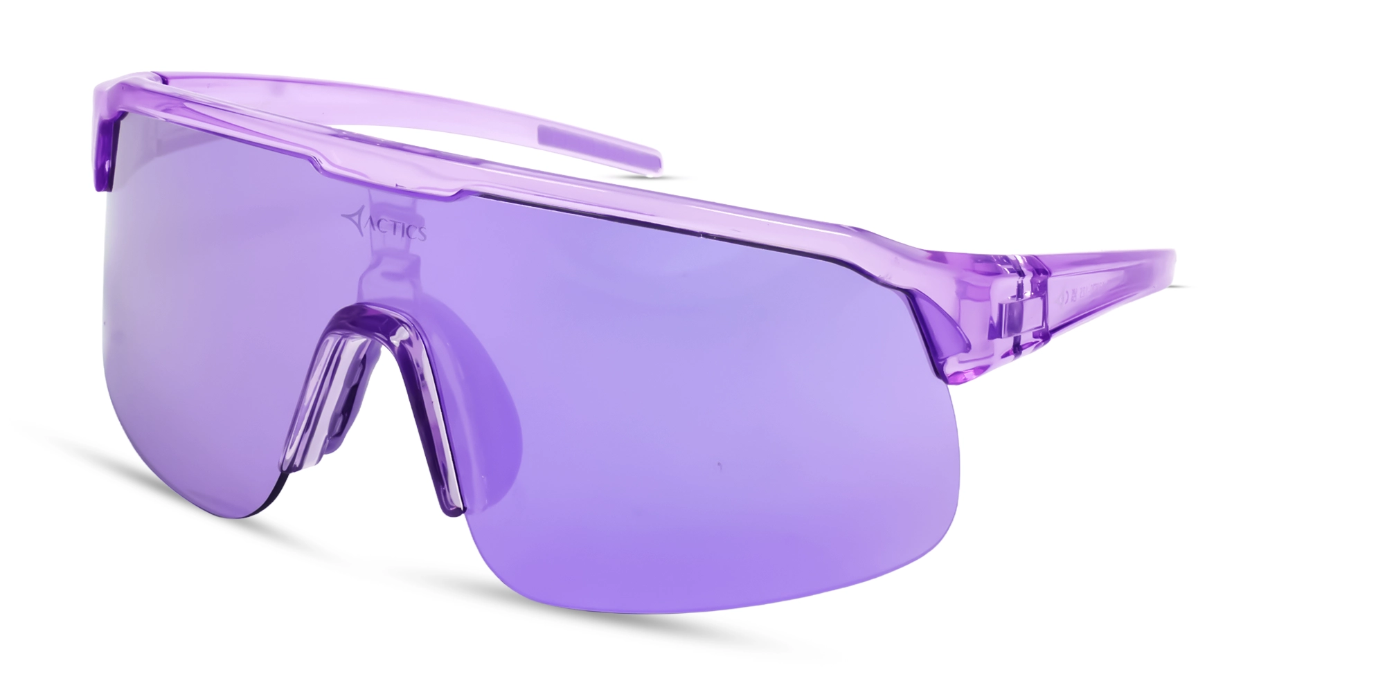 Shiny Crystal purple Sports Sunglasses With Prescription-3