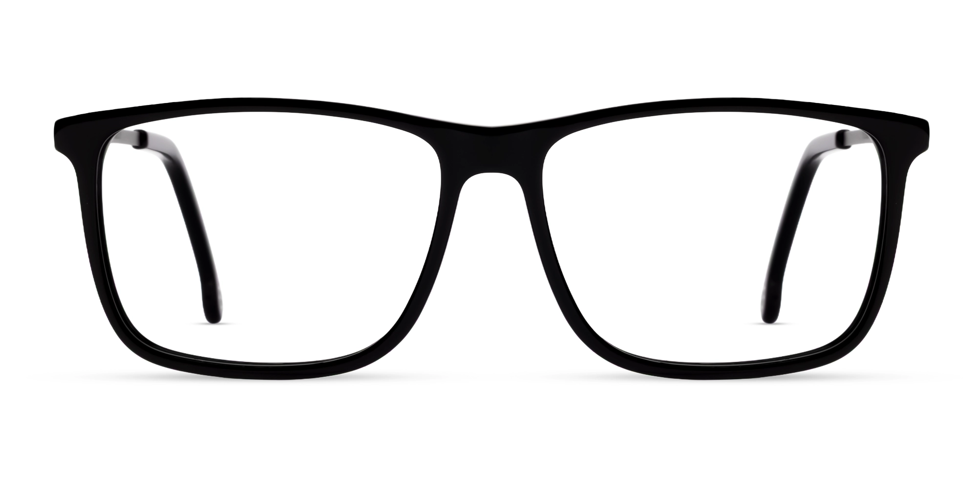 Black Rectangular Full Rim Acetate Eyeglasses Black Rectangular Full Rim Acetate Eyeglasses
