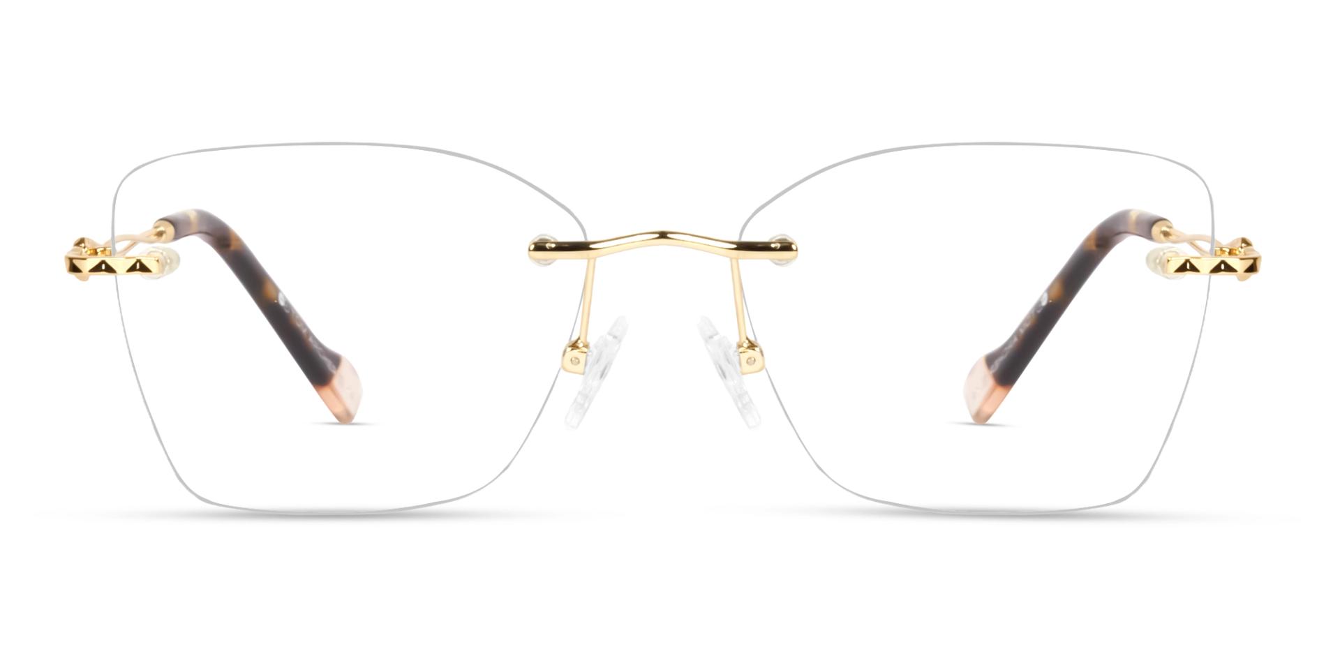 Metal Silver Tortoise Rimless Glasses Metal Silver Tortoise Rimless Glasses