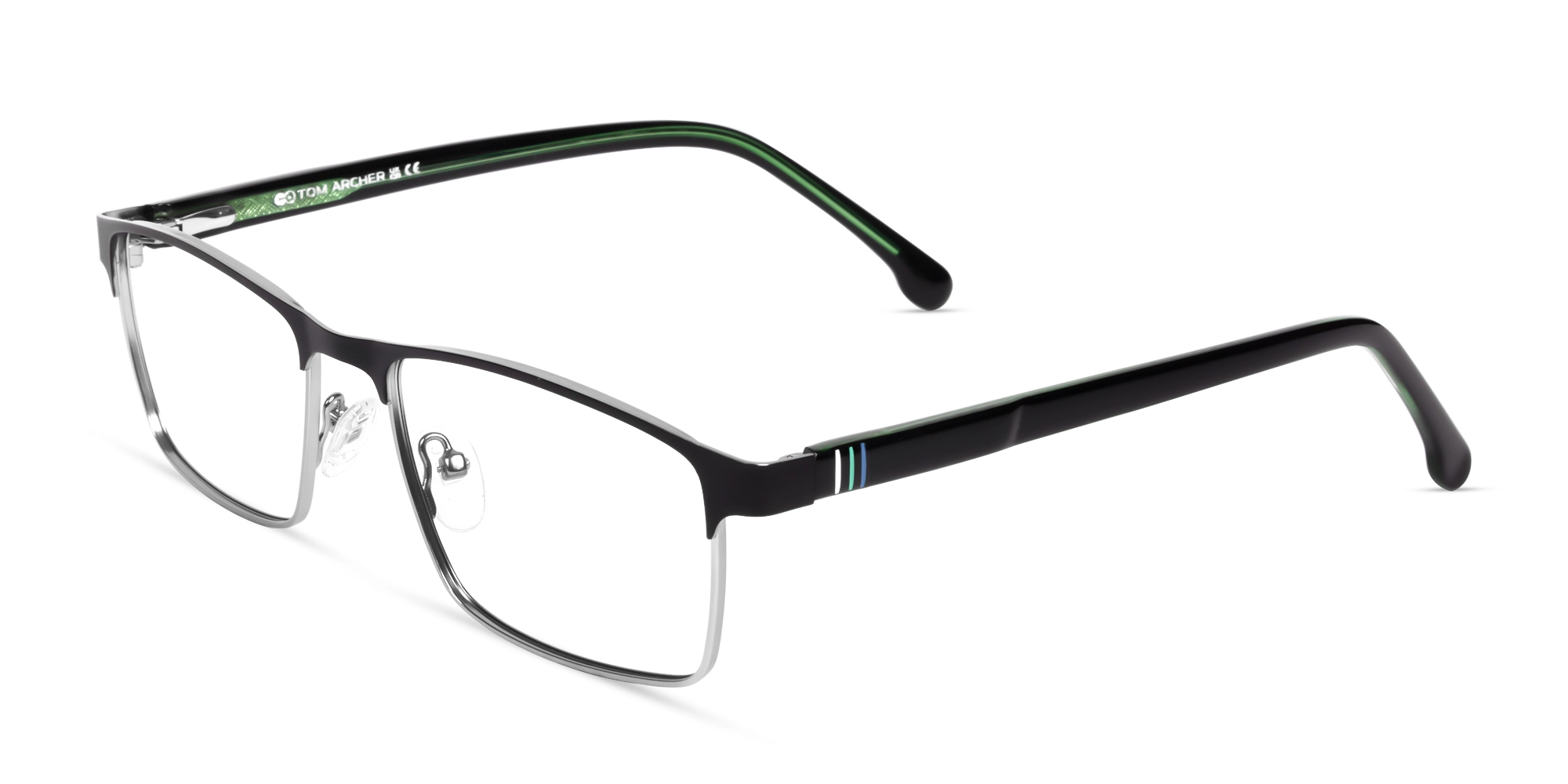 Matte Grey & Gunmetal Rectangular Titanium Glasses Matte Grey & Gunmetal Rectangular Titanium Glasses