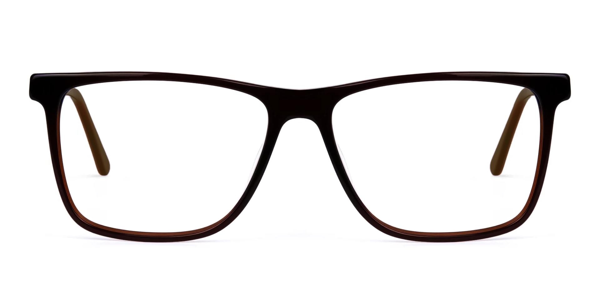 A97037F/3 - Stylish Brown Rectangular Glasses Frames