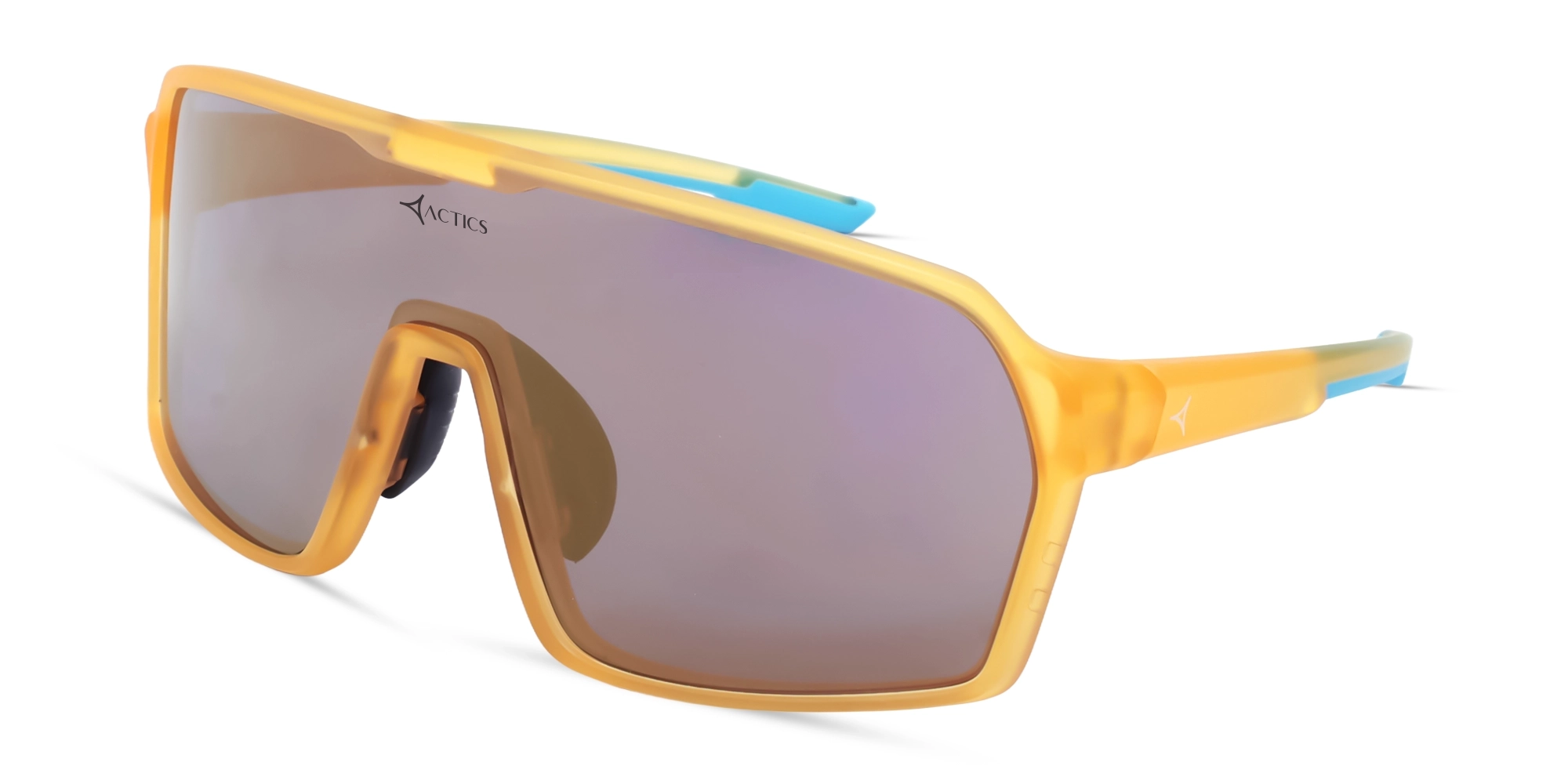 Matte Gold Full-Rim Sports Sunglasses With Prescription-3