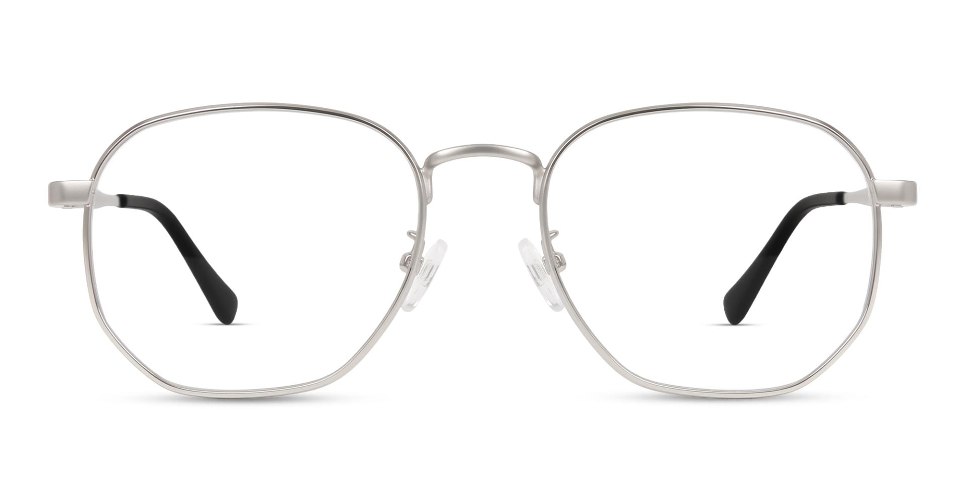 A3744F/3 - Lightweight Black & Silver Geometric Glasses
