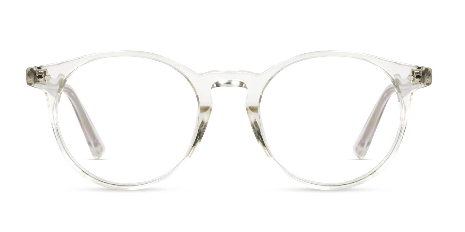 Round Crystal Clear Keyhole Bridge Glasses Round Crystal Clear Keyhole Bridge Glasses