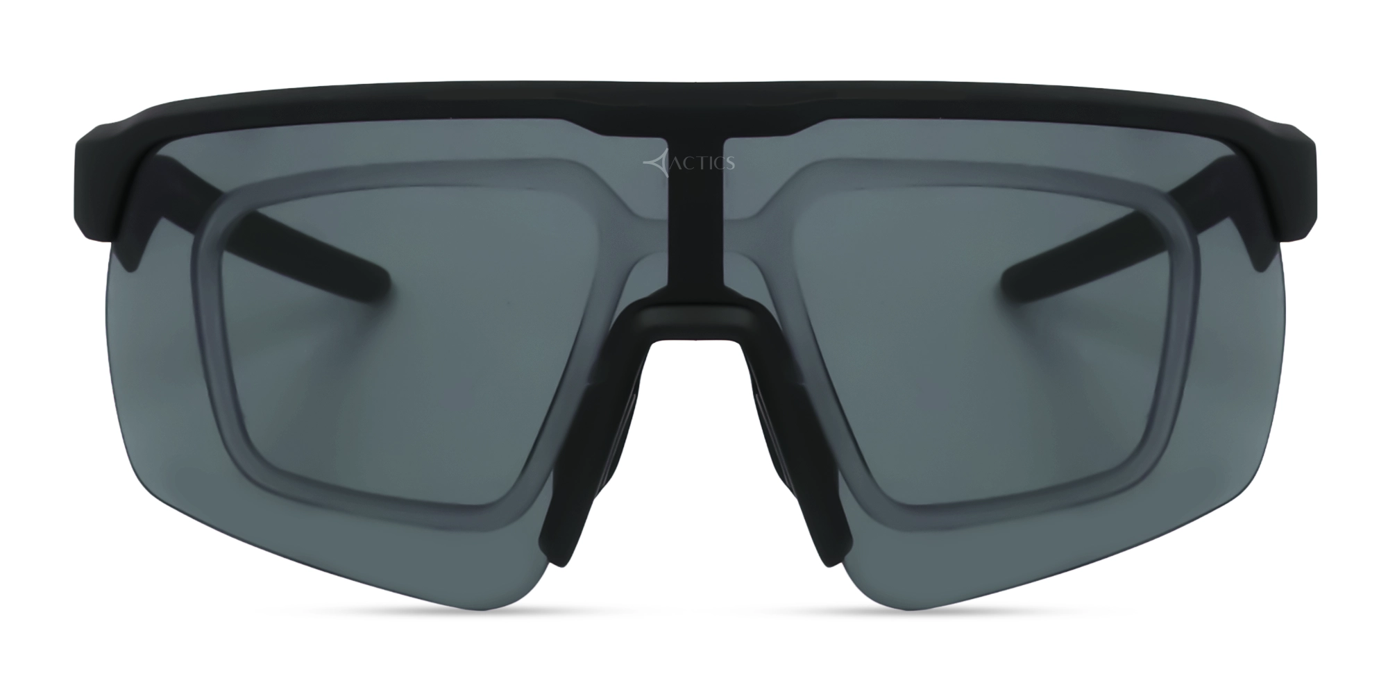Matte Black Sports Sunglasses With Prescription-1