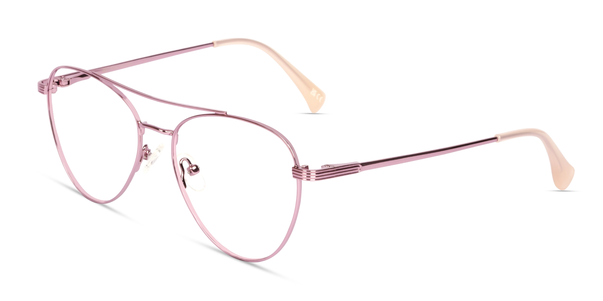 Rose Gold Pilot Fullrim Glasses-2
