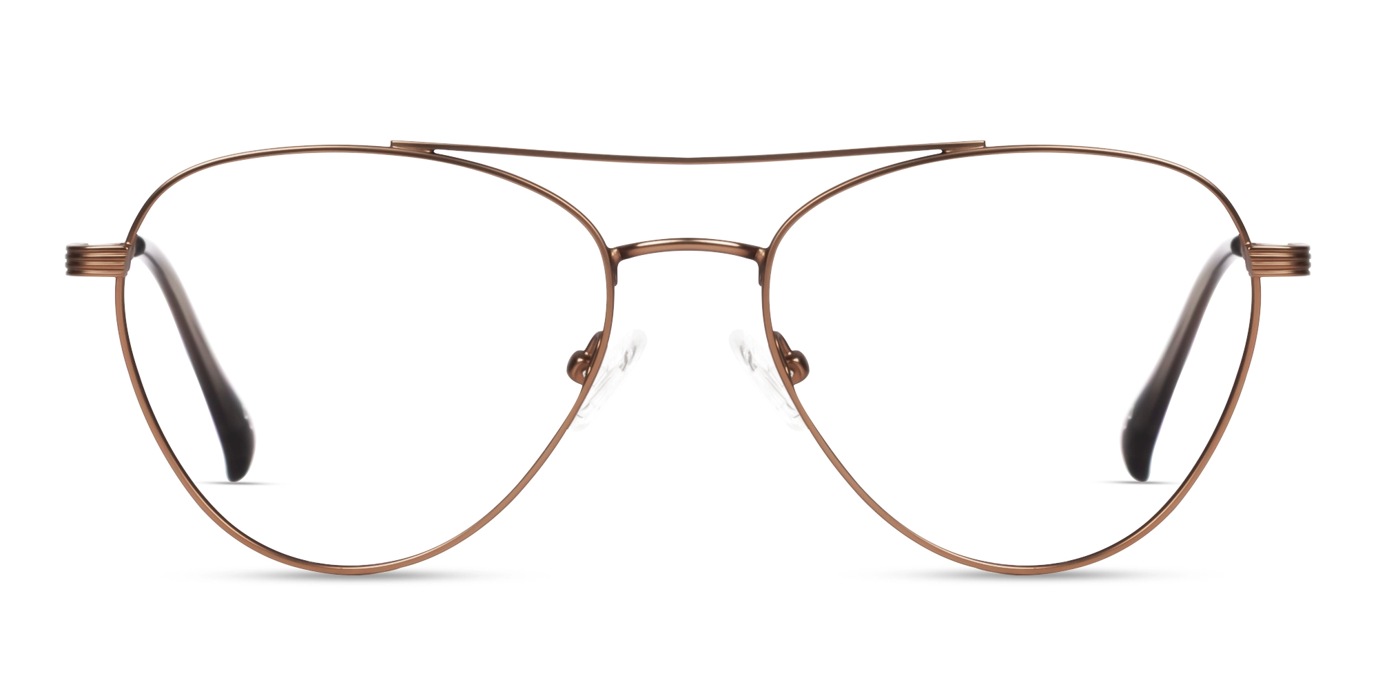 Copper Brown Pilot Metal Glasses-1