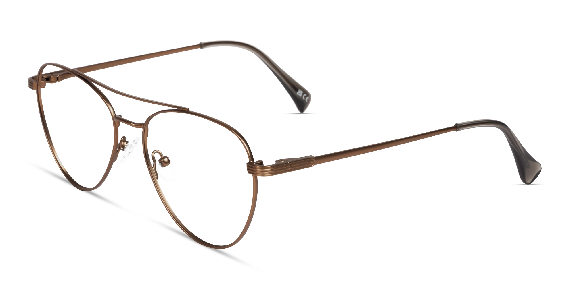 Copper Brown Pilot Metal Glasses-2