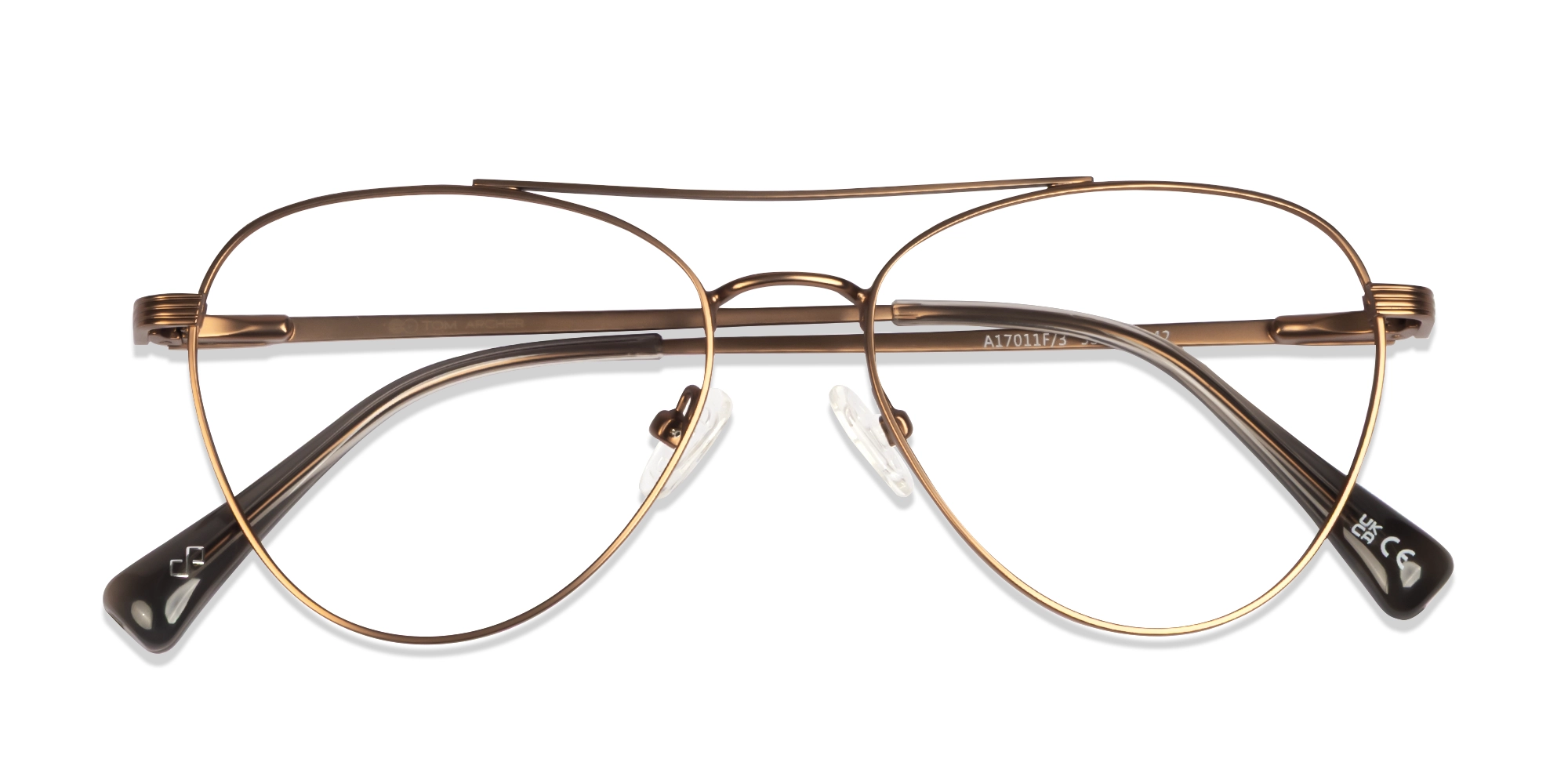 Copper Brown Pilot Metal Glasses-5