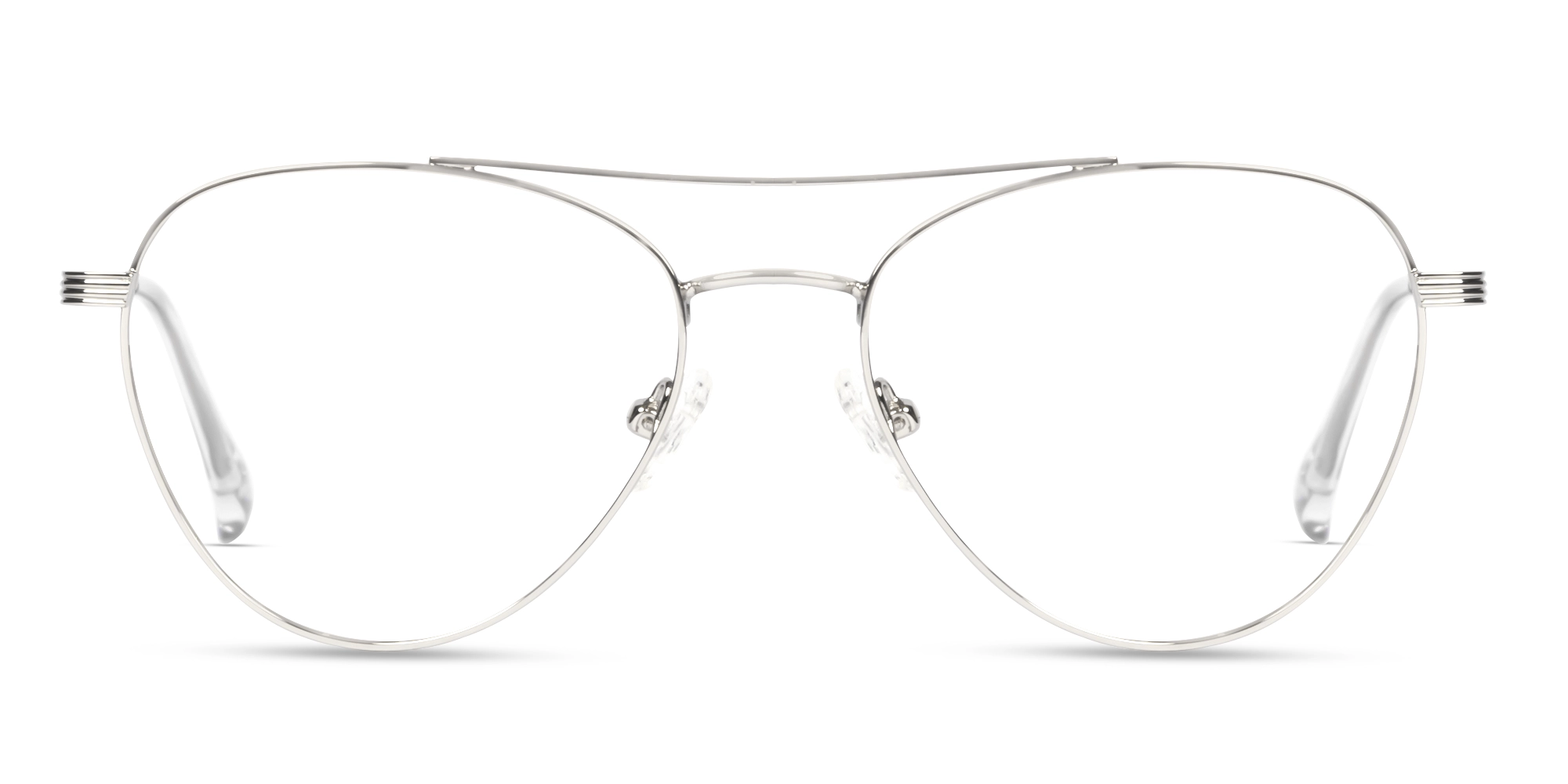Silver Pilot Keyhole Bridge Metal Glasses-1