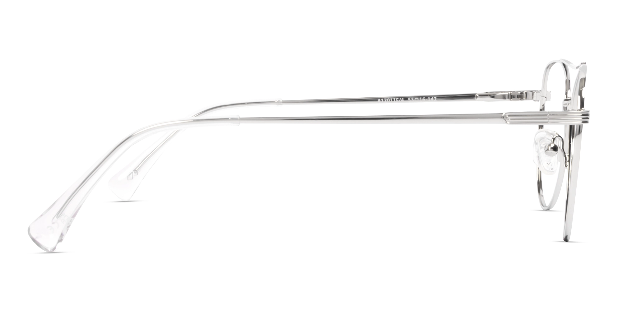 Silver Pilot Keyhole Bridge Metal Glasses-3