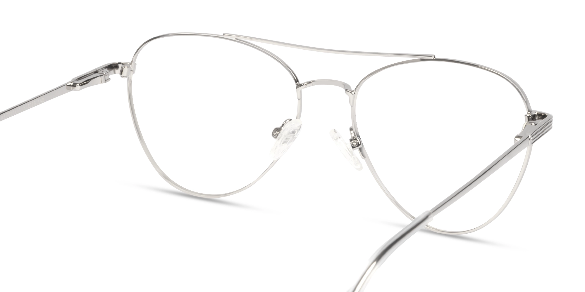 Silver Pilot Keyhole Bridge Metal Glasses-4