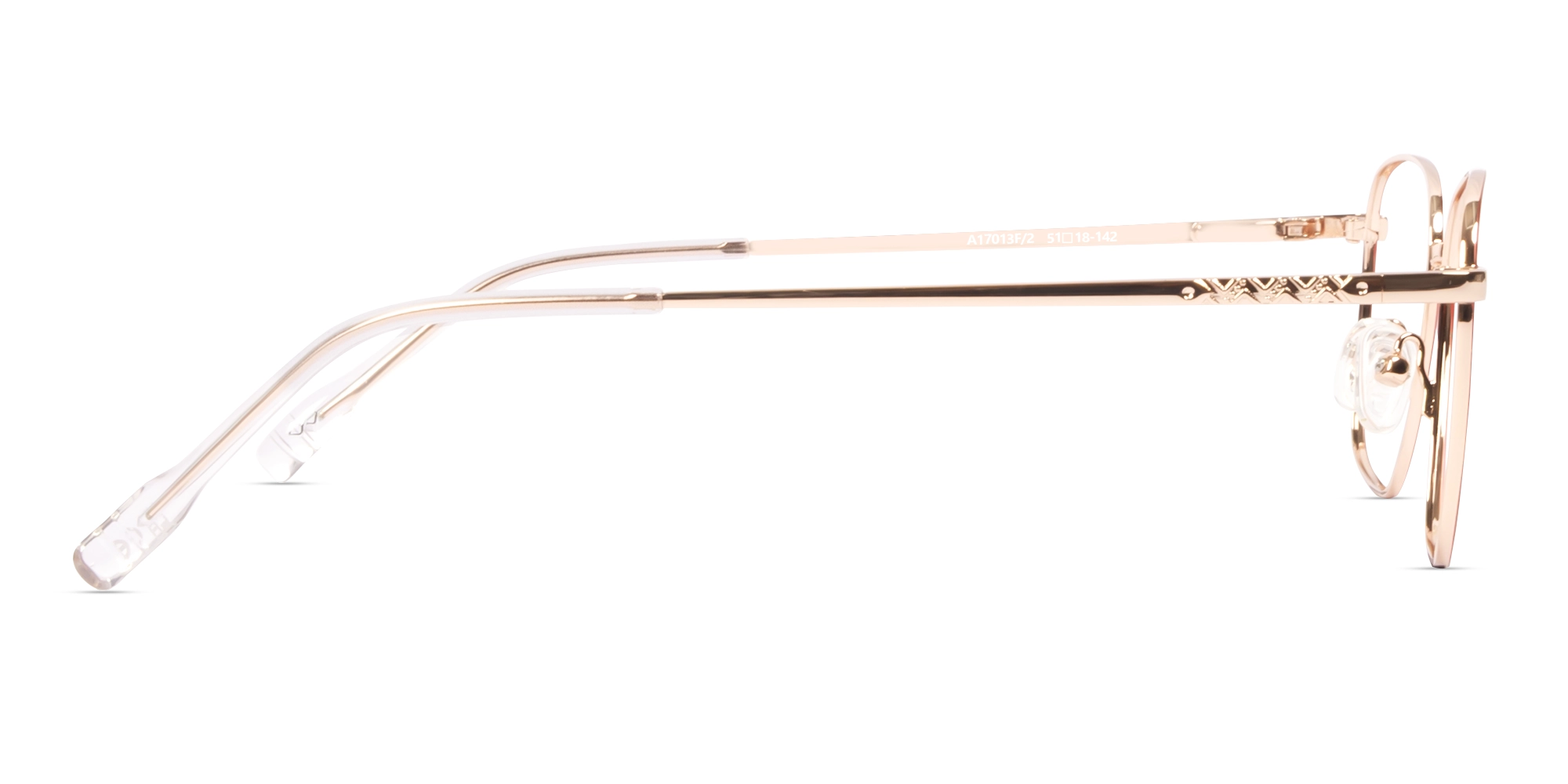 Red & Champagne Gold Square Metal Frame Glasses | Specscart-3