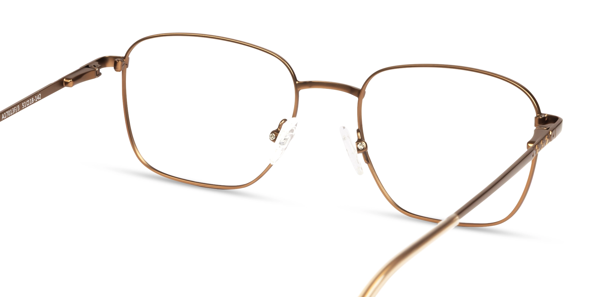 Copper Brown Square Metal Frame Glasses-4