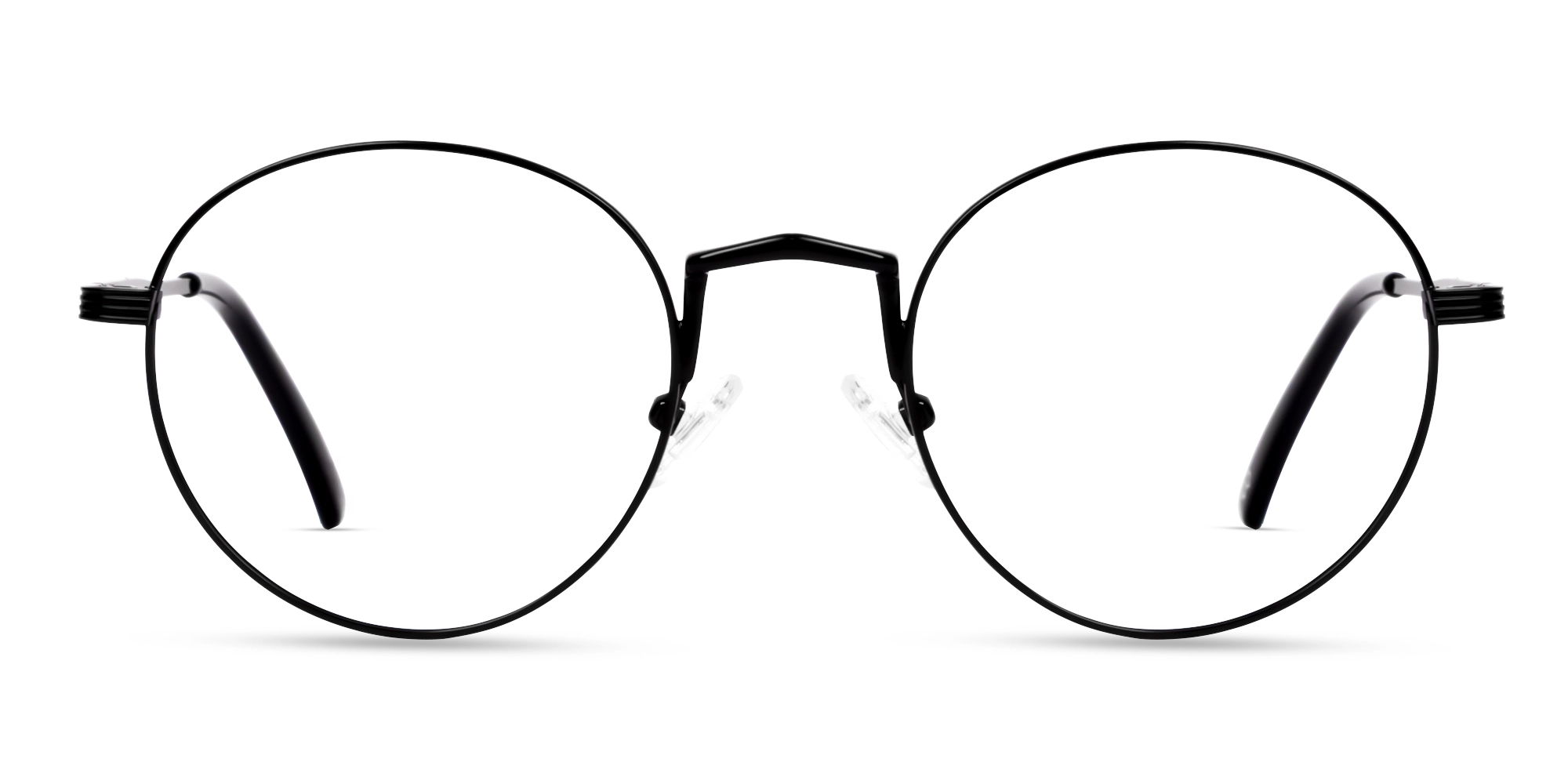 Black Round Glasses With Nose Pad-1