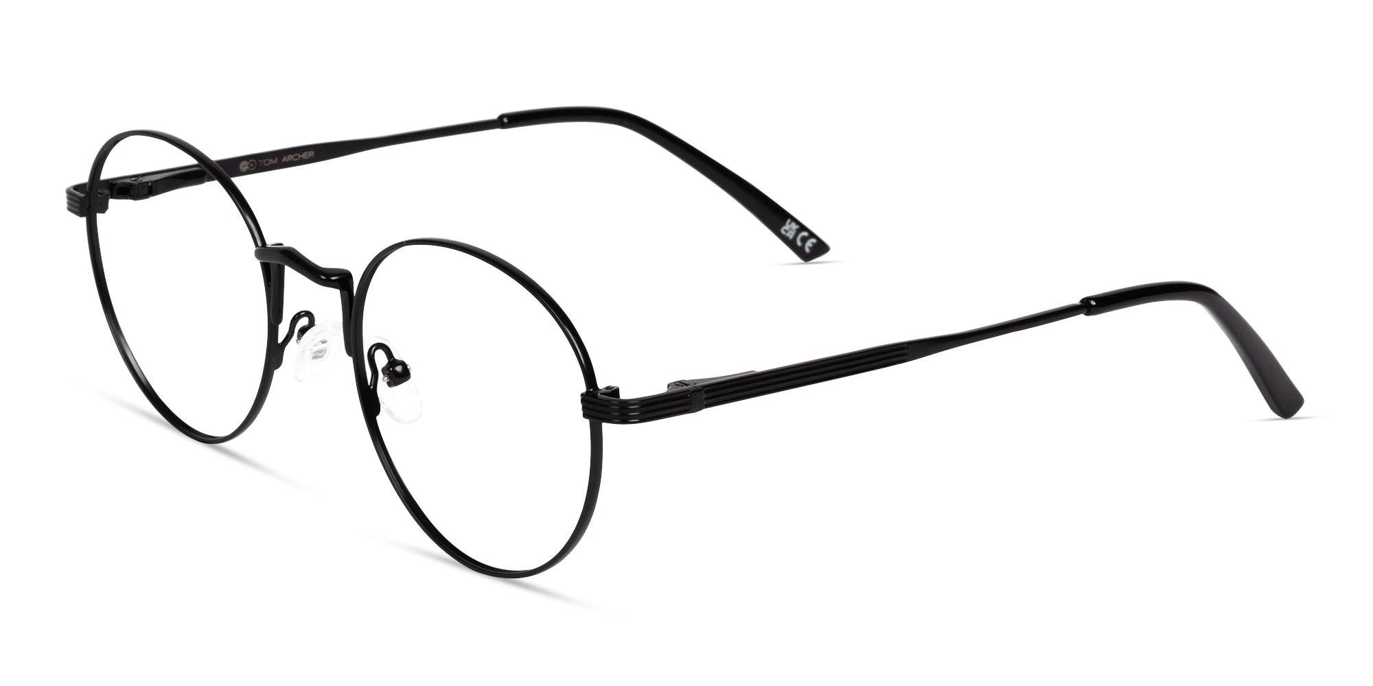 Black Round Glasses With Nose Pad-2