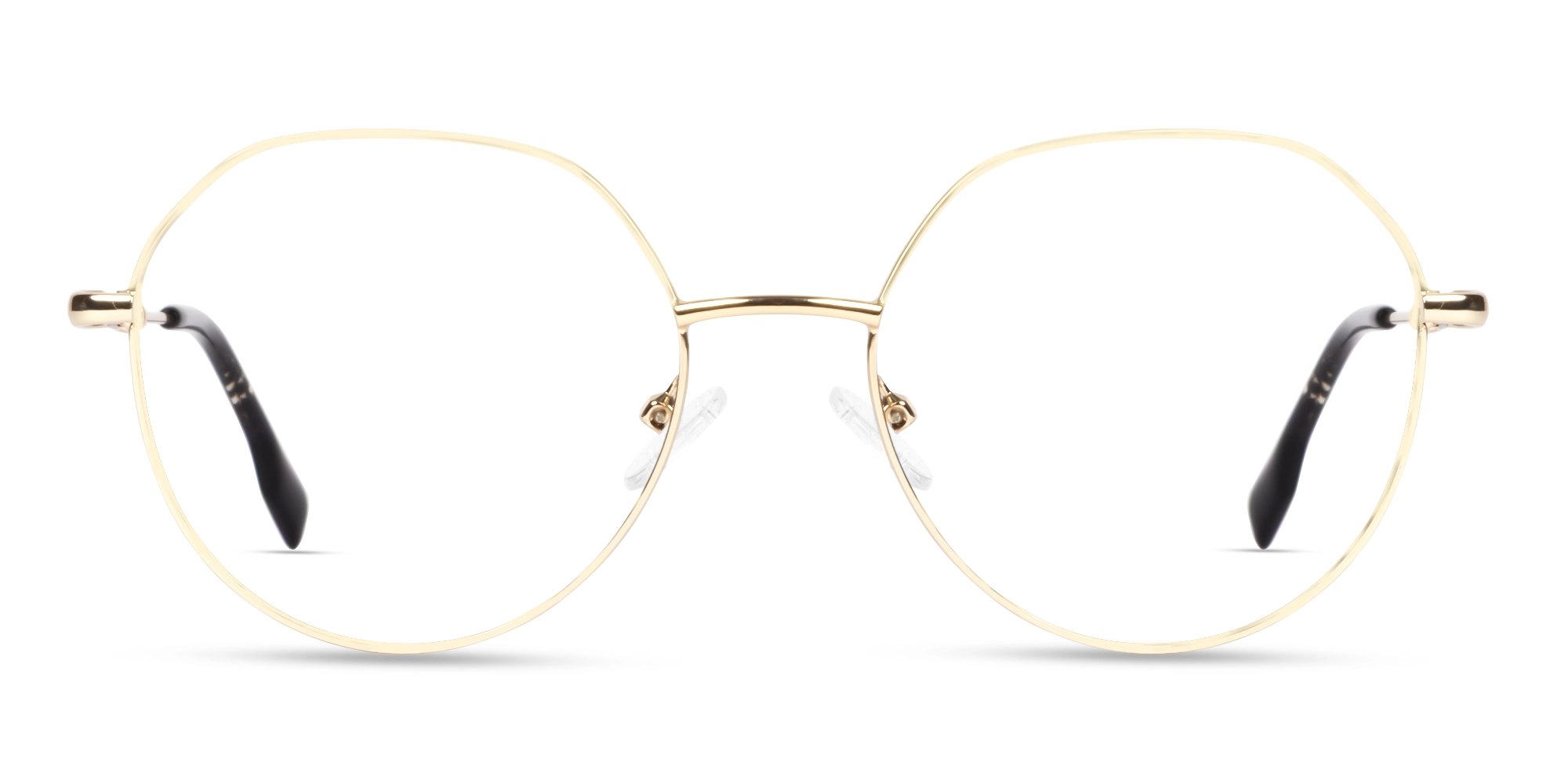 Champagne Gold Round Geometric Glasses-1