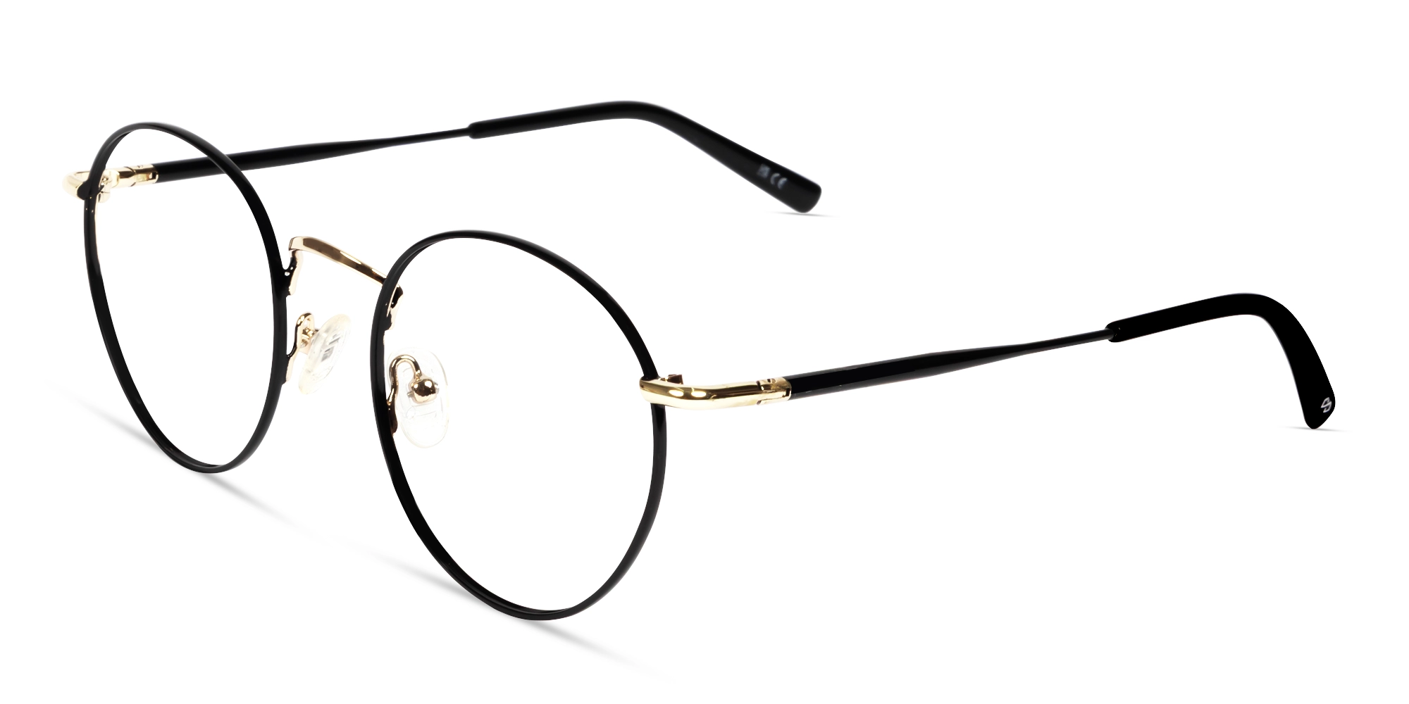 Black Round Metal Fullrim Glasses-2