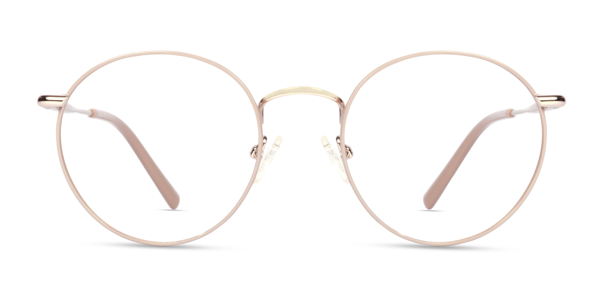 Silver Pink Round Fullrim Glasses For Women-1 Silver Pink Round Fullrim Glasses For Women-1