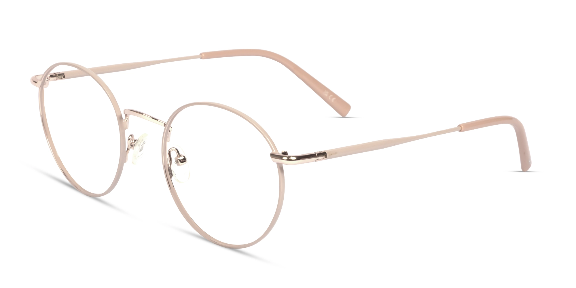 Silver Pink Round Fullrim Glasses For Women-2