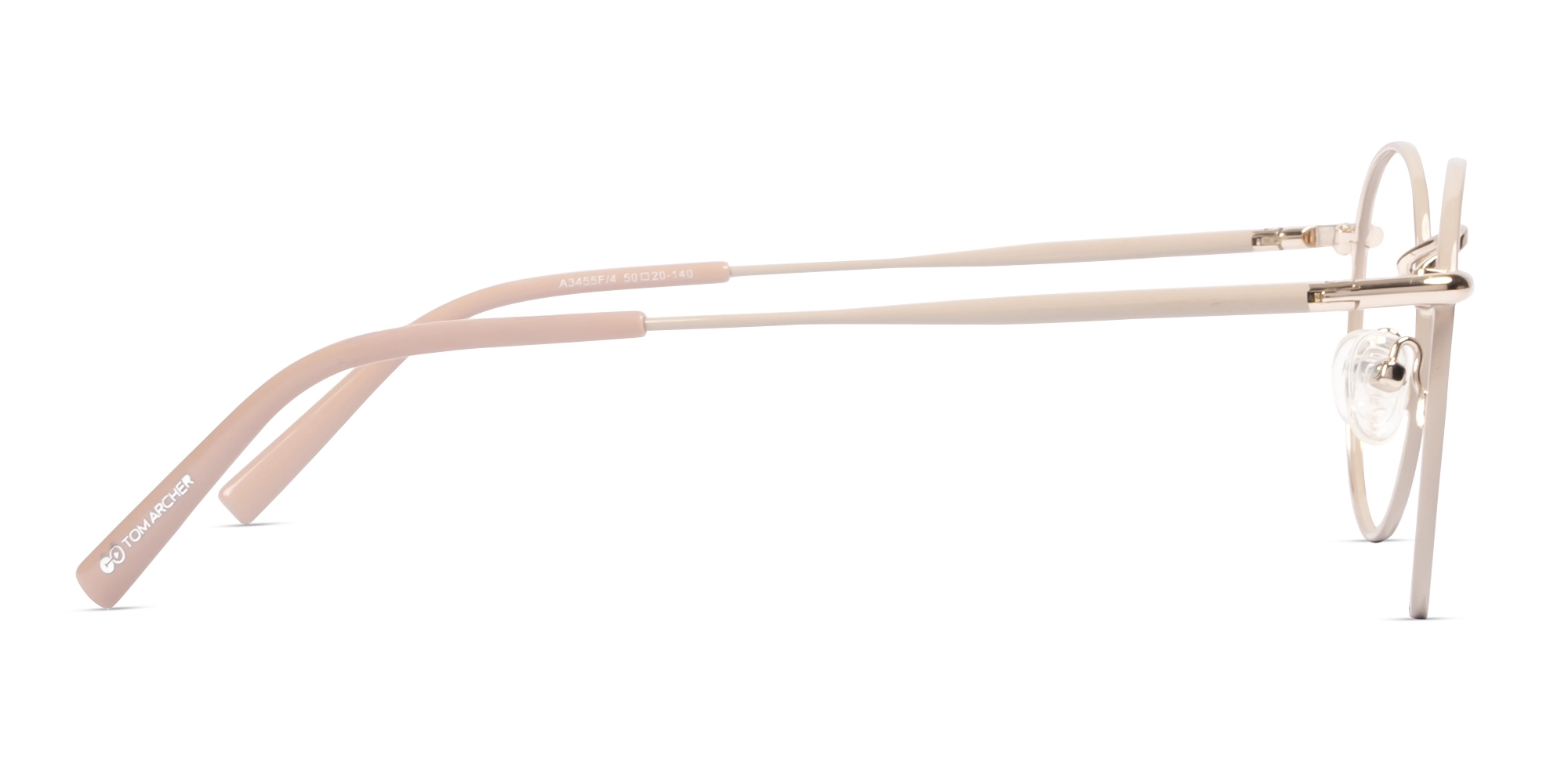 Silver Pink Round Fullrim Glasses For Women-3