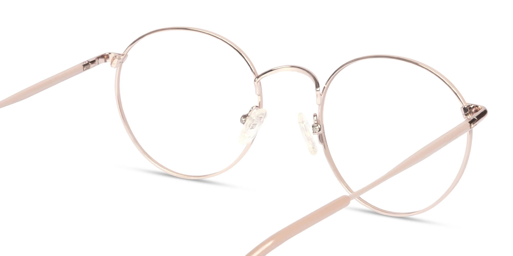 Silver Pink Round Fullrim Glasses For Women-4