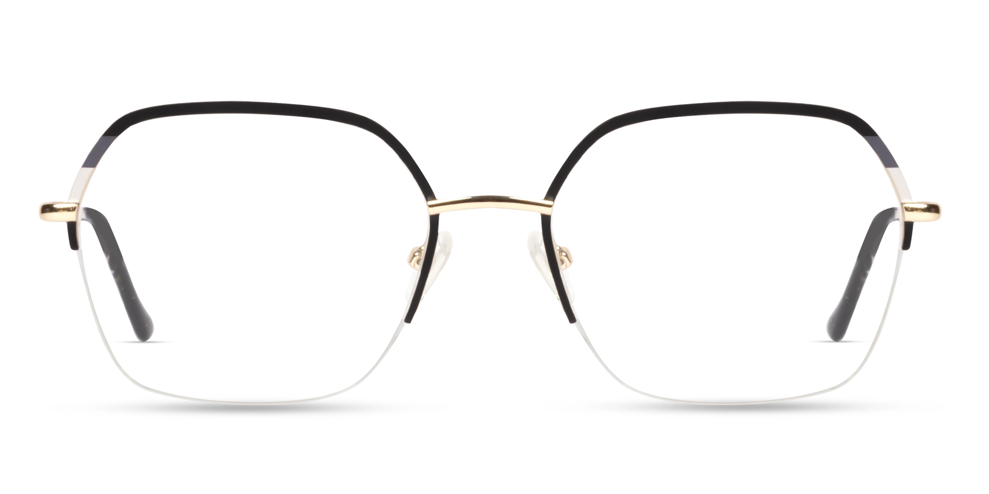 Matte Black Geometric Glasses With Nose Pad Matte Black Geometric Glasses With Nose Pad