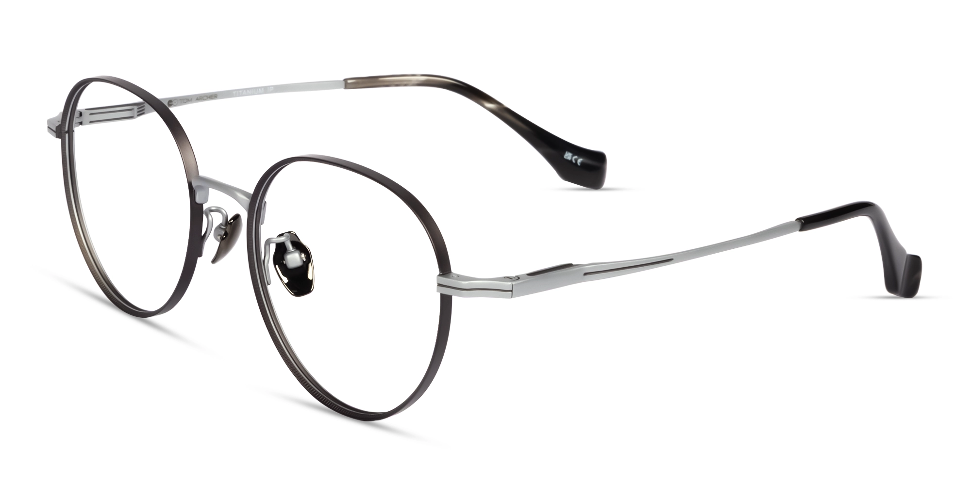 Matte Black Oval Round Metal Glasses-3 Matte Black Oval Round Metal Glasses-3