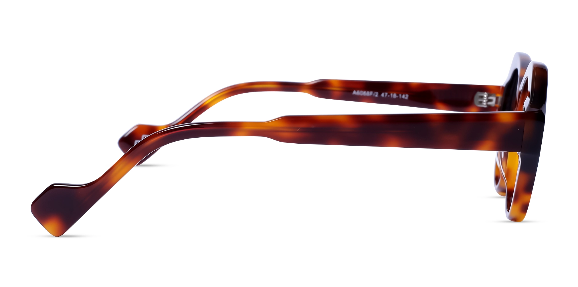Tortoise Cateye Geometric Full-Rim Glasses-4