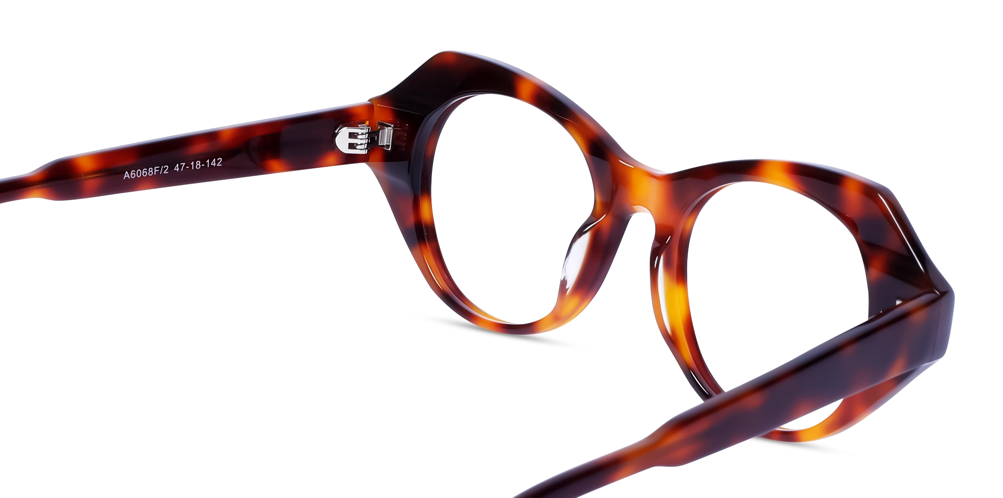 Tortoise Cateye Geometric Full-Rim Glasses-5