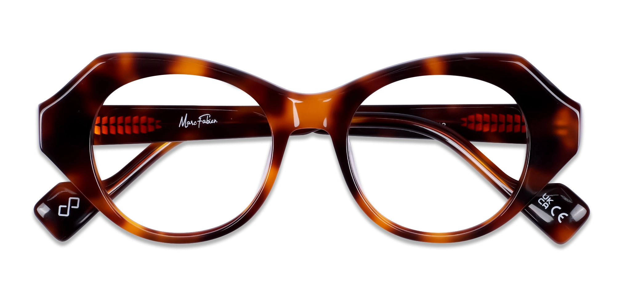 Tortoise Cateye Geometric Full-Rim Glasses-6