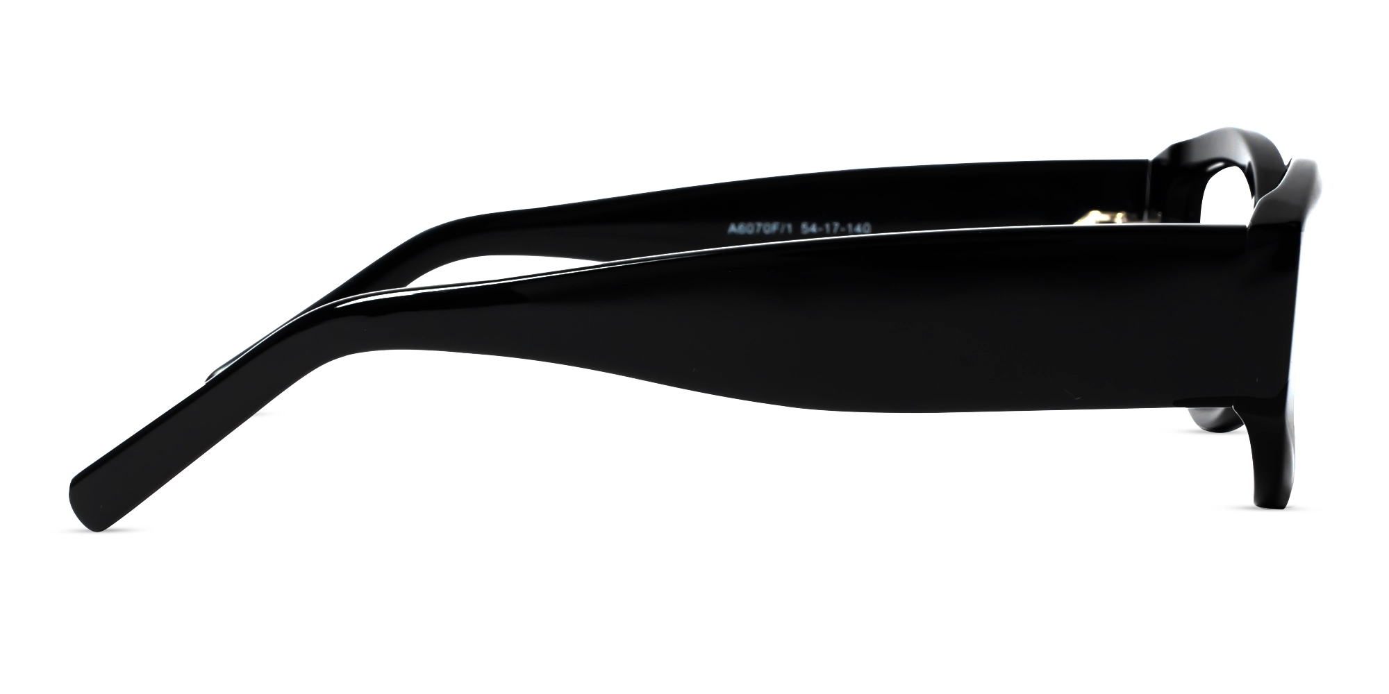 Black Oversized Geometric Full-Rim Glasses