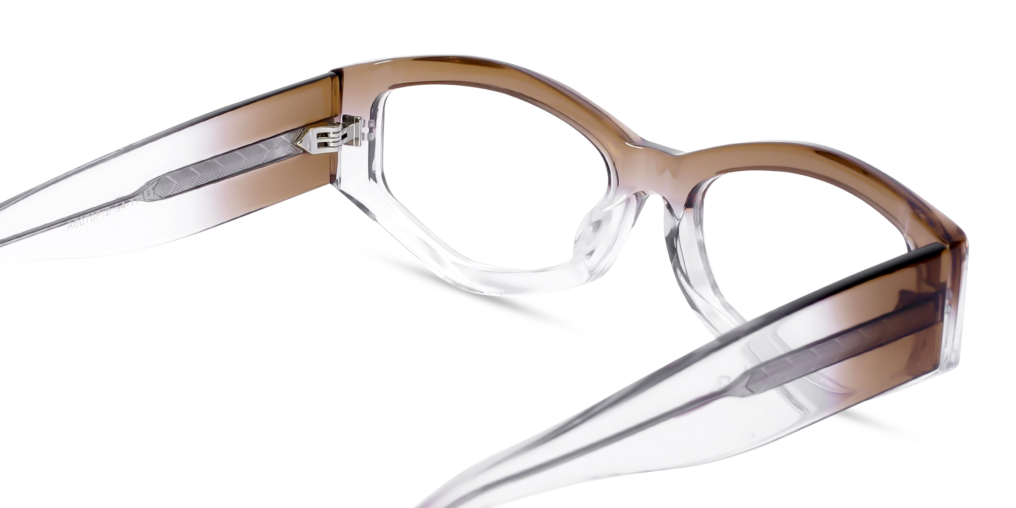 Crystal Brown Ombre Geometric Glasses