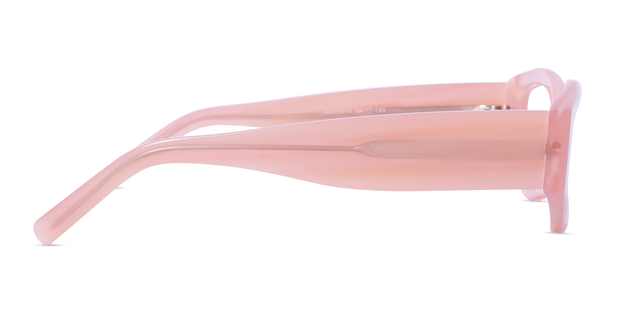Tea Rose pink Oversized Full-Rim Glasses