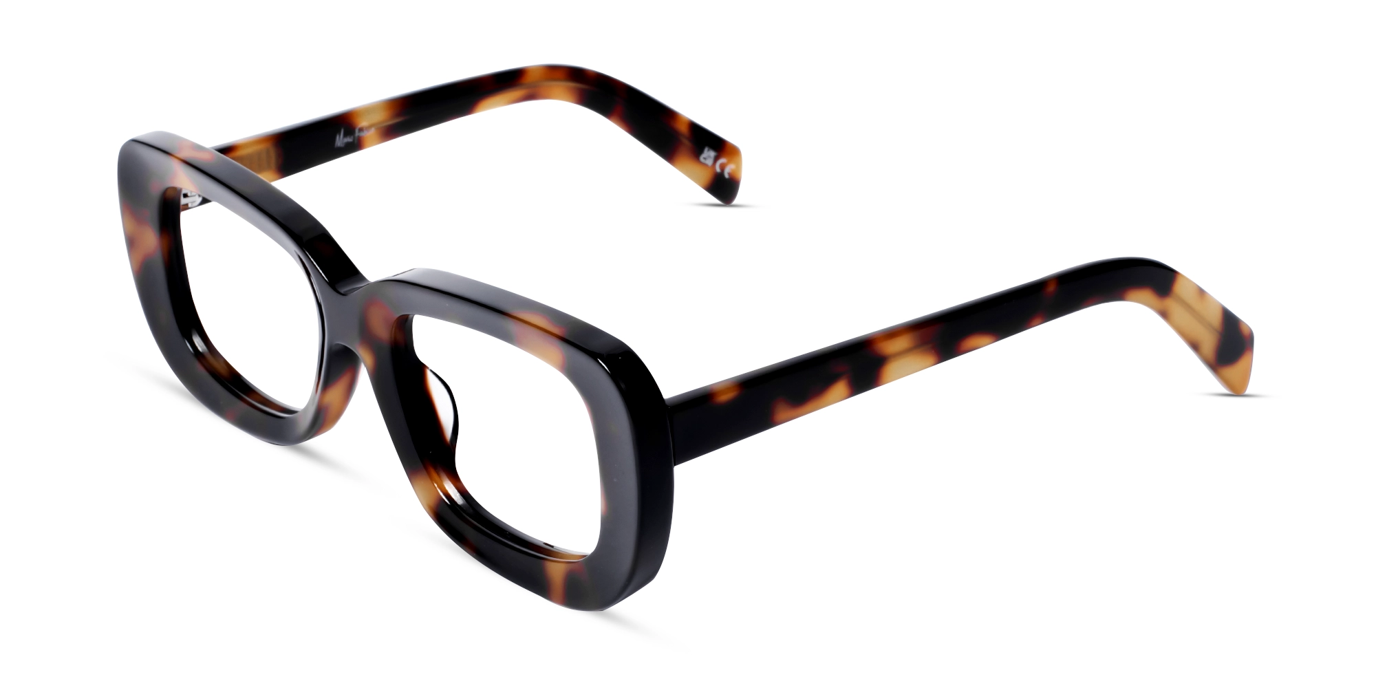 Dark Tortoise Oversized Full-Rim Glasses