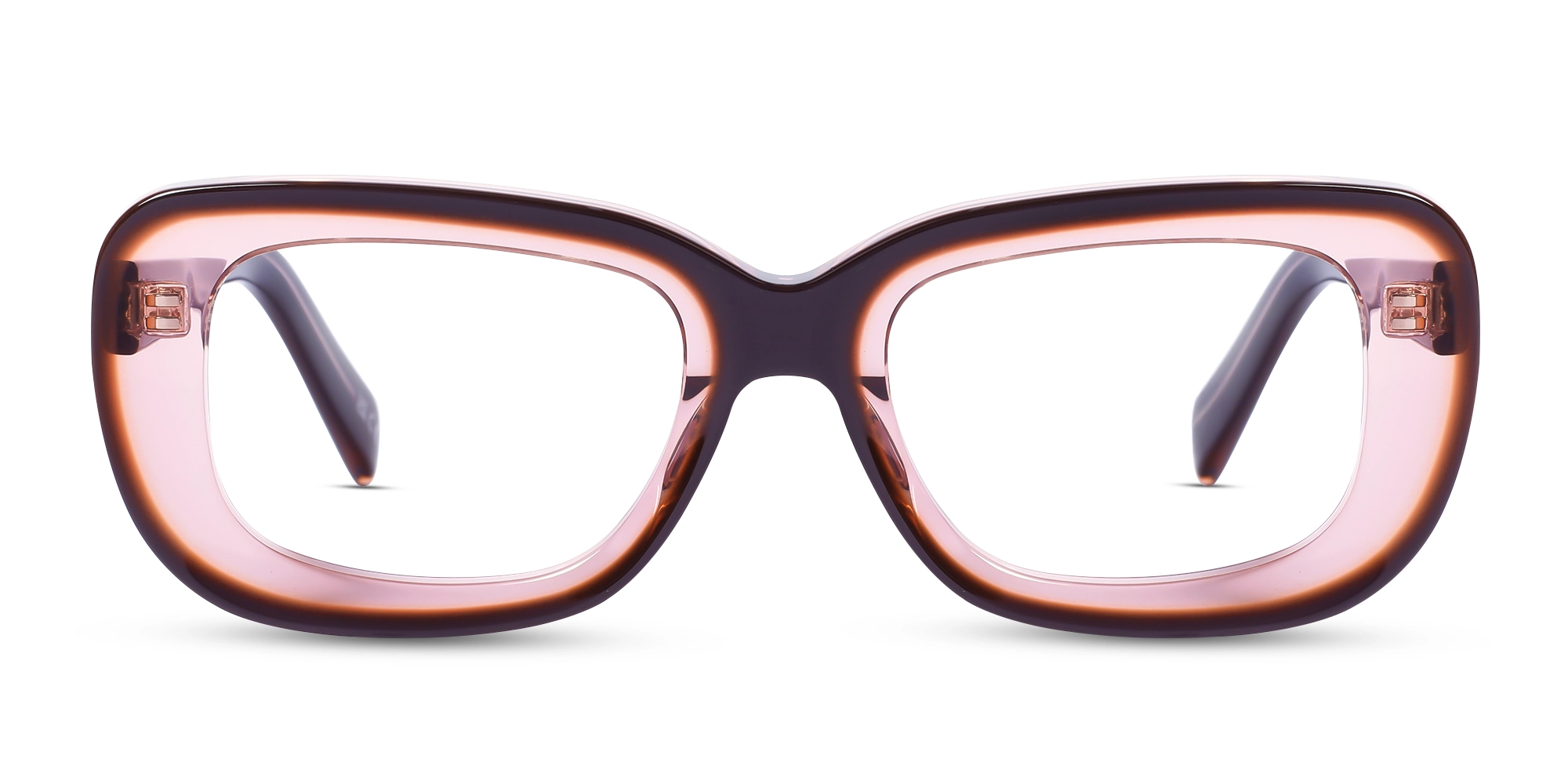 Burgundy Hue Oversized Full-Rim Glasses