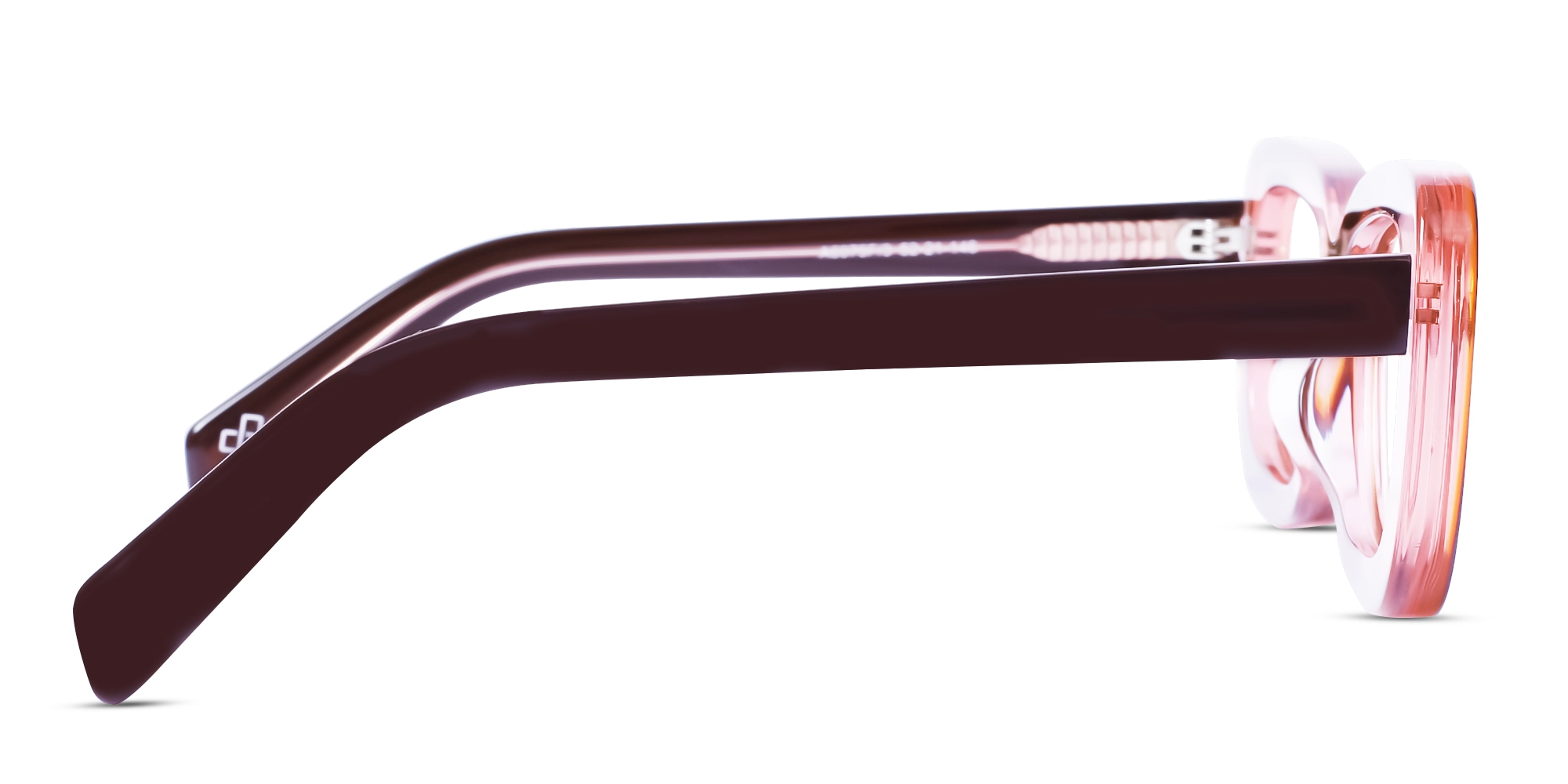 Burgundy Hue Oversized Full-Rim Glasses