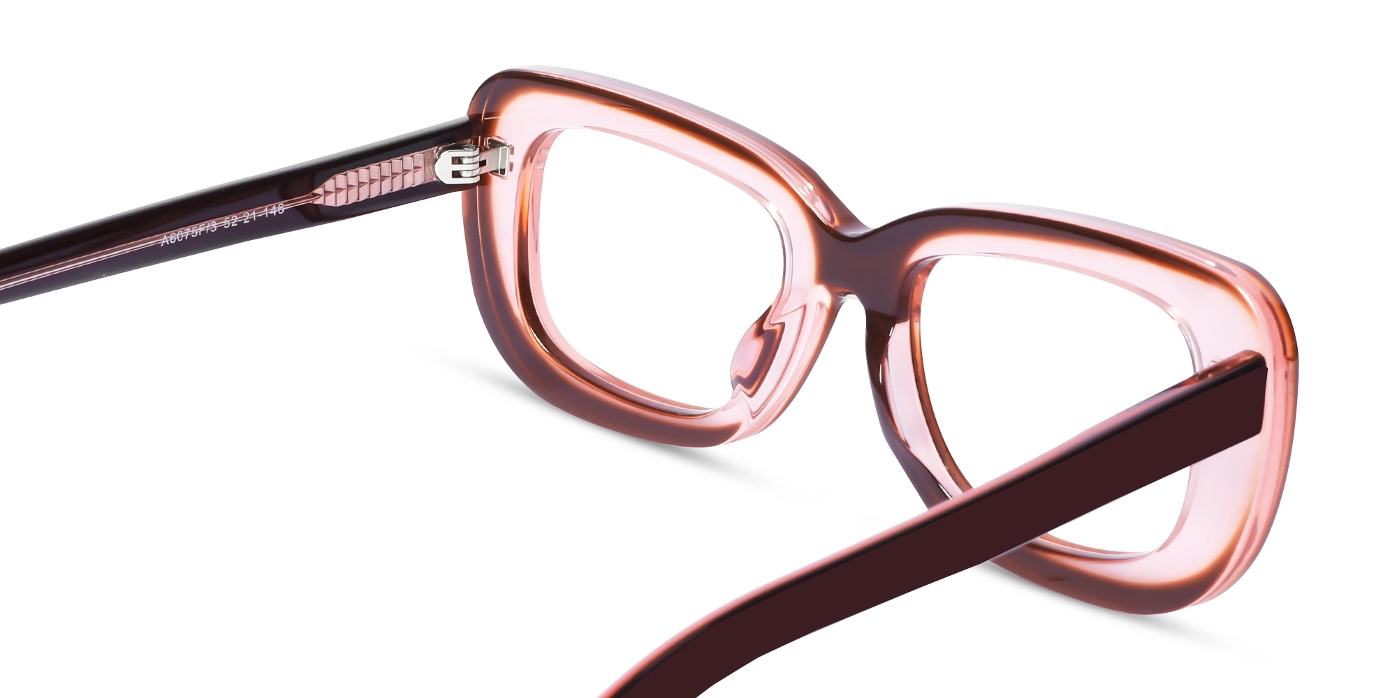 Burgundy Hue Oversized Full-Rim Glasses