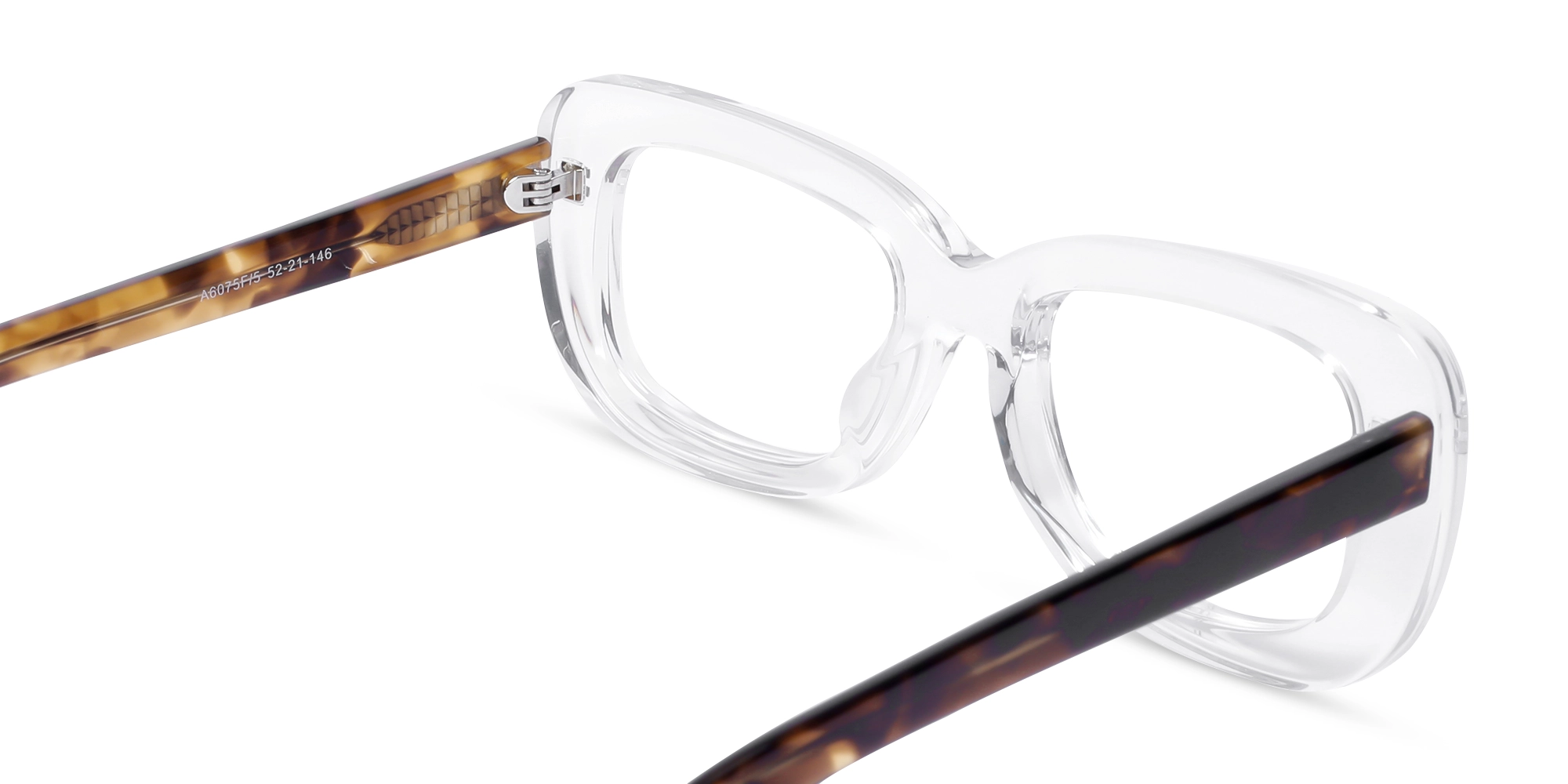 Crystal Clear Oversized Full-Rim Glasses