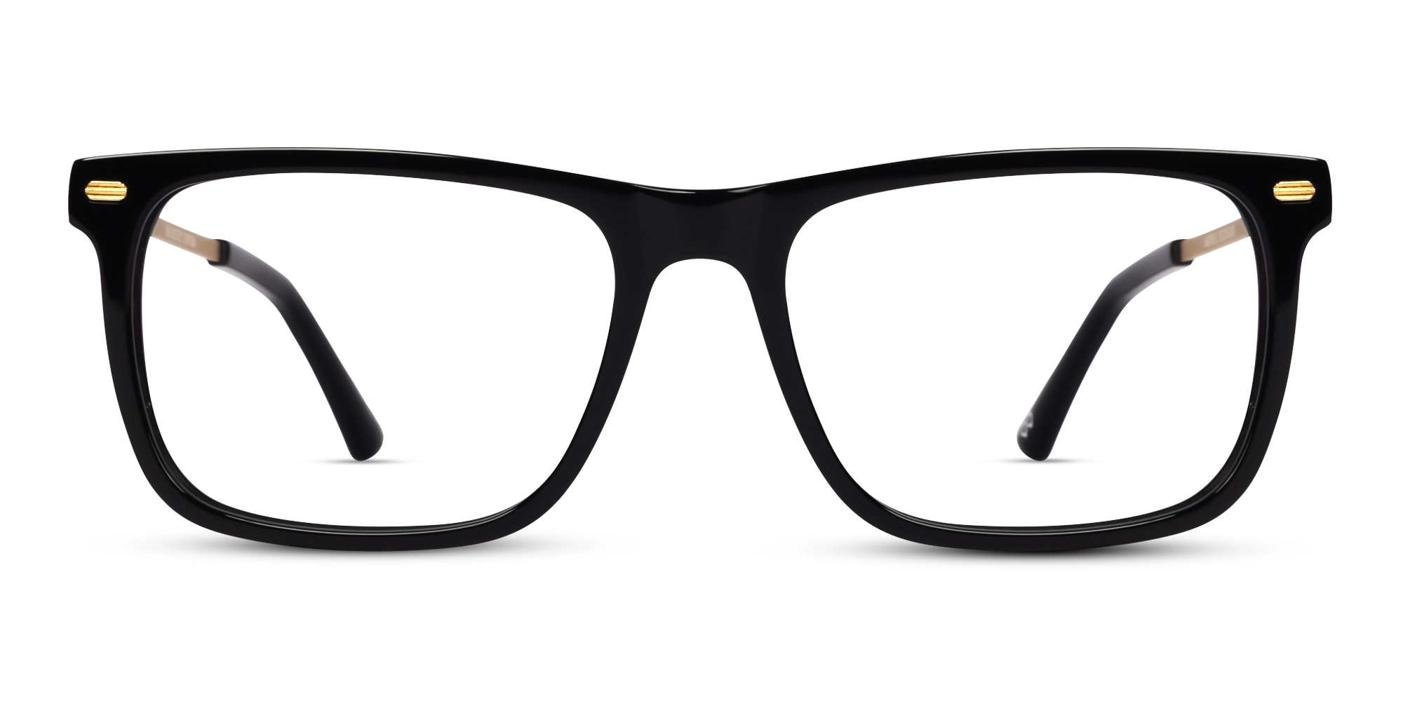 Black Rectangular Flat-top Full-Rim Glasses-1