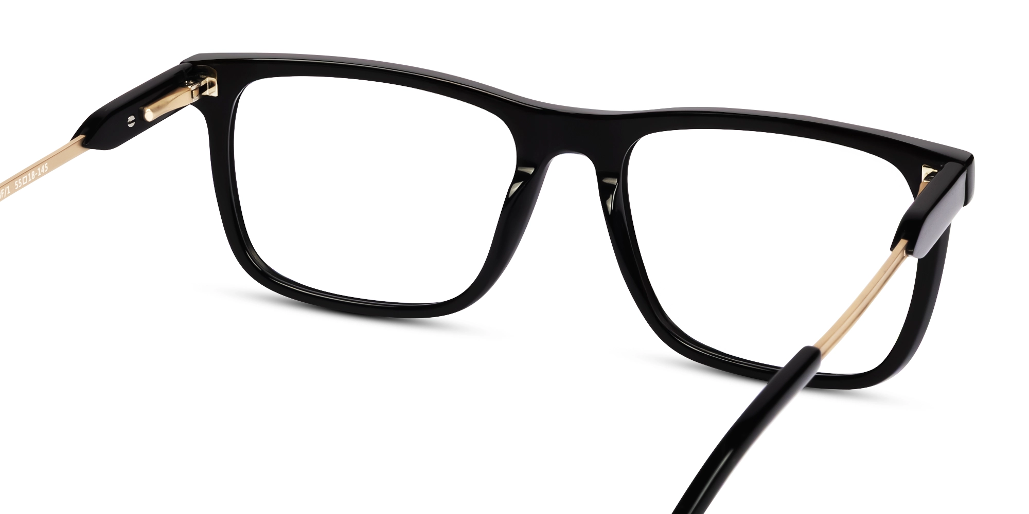 Black Rectangular Flat-top Full-Rim Glasses-5