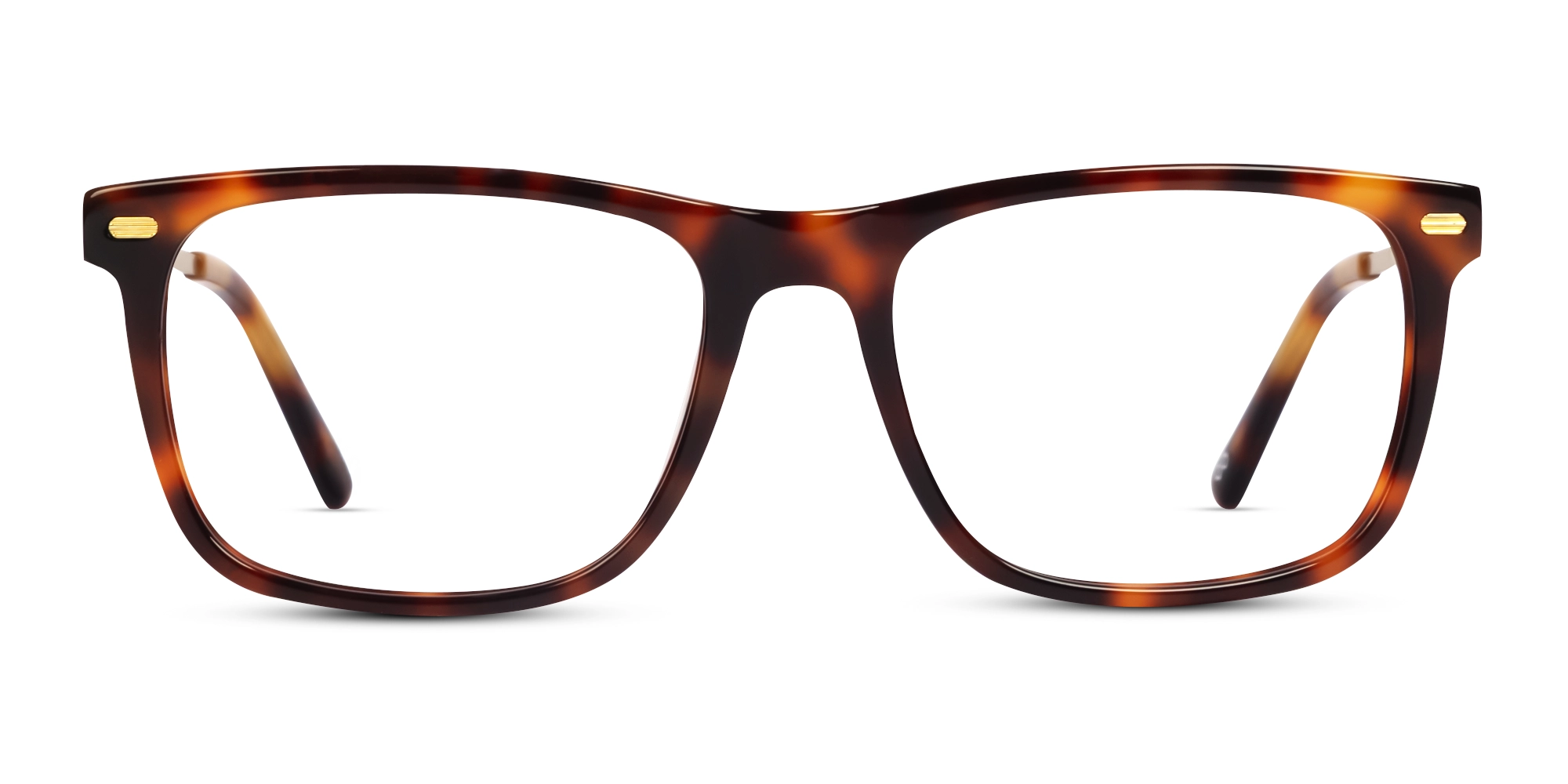 Tortoise Rectangular Flat-top Glasses-1