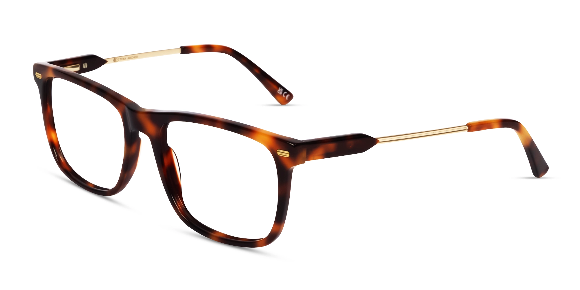 Tortoise Rectangular Flat-top Glasses-3