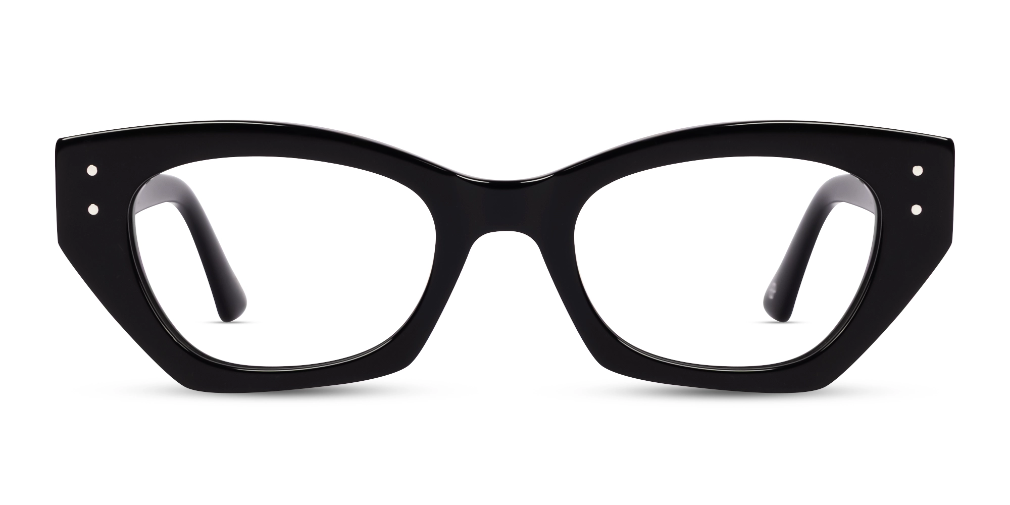 Thick Black Geometric Fullrim Acetate Glasses Thick Black Geometric Fullrim Acetate Glasses