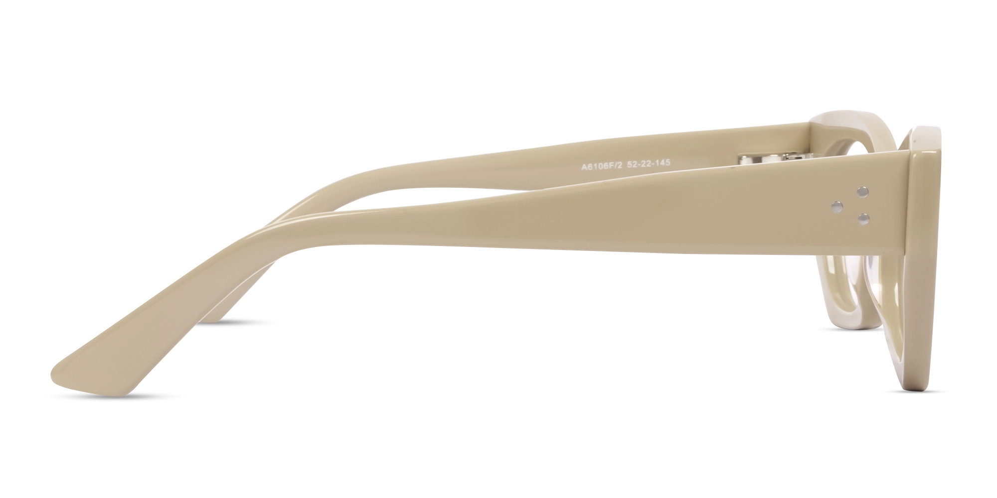 Oatmeal Brown Thick Rectangular Glasses