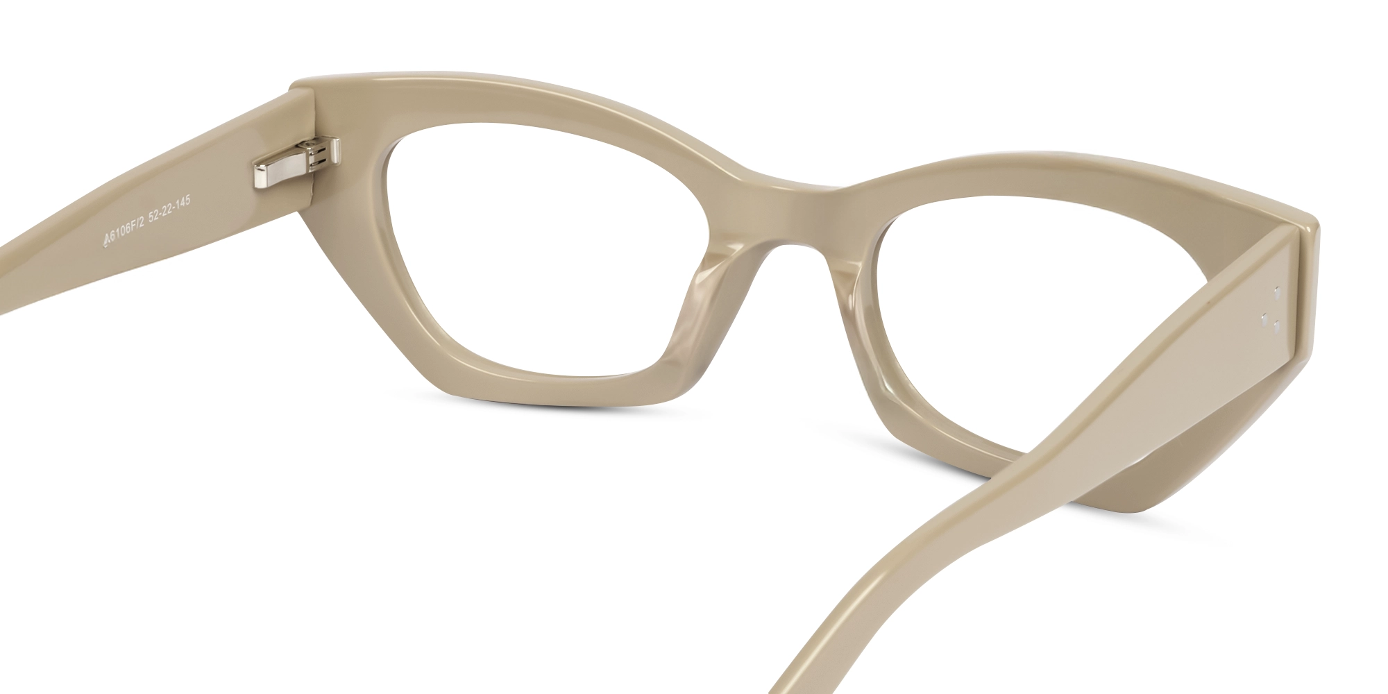 Oatmeal Brown Thick Rectangular Glasses