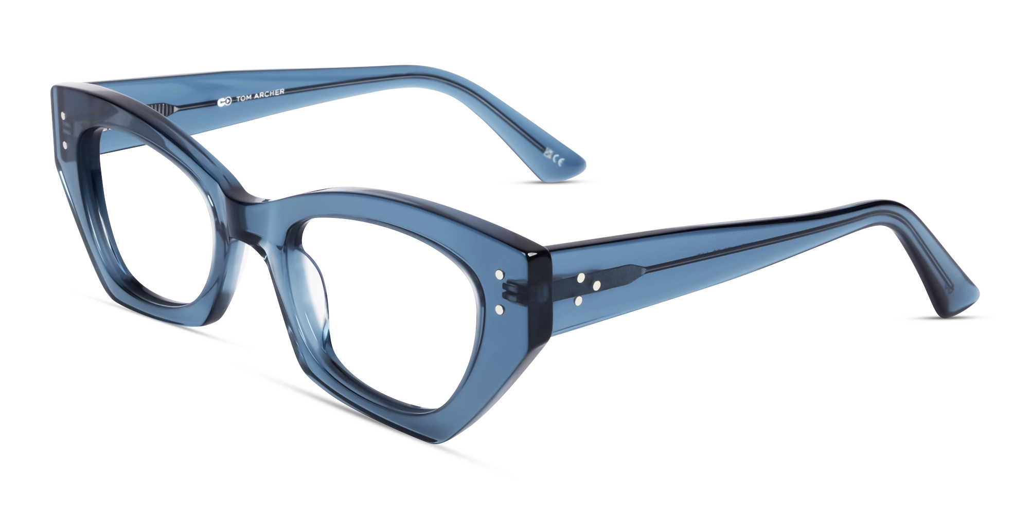 Crystal Denim Blue Fullrim Acetate Glasses Crystal Denim Blue Fullrim Acetate Glasses