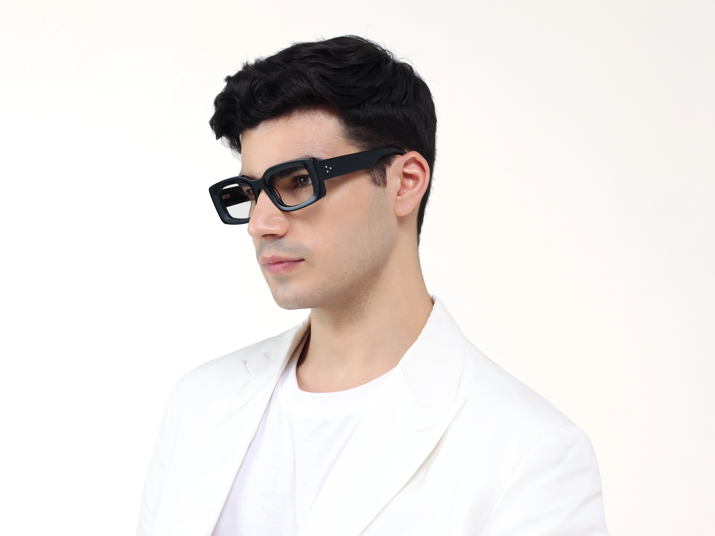 Black Thick Oversized Rectangular Glasses