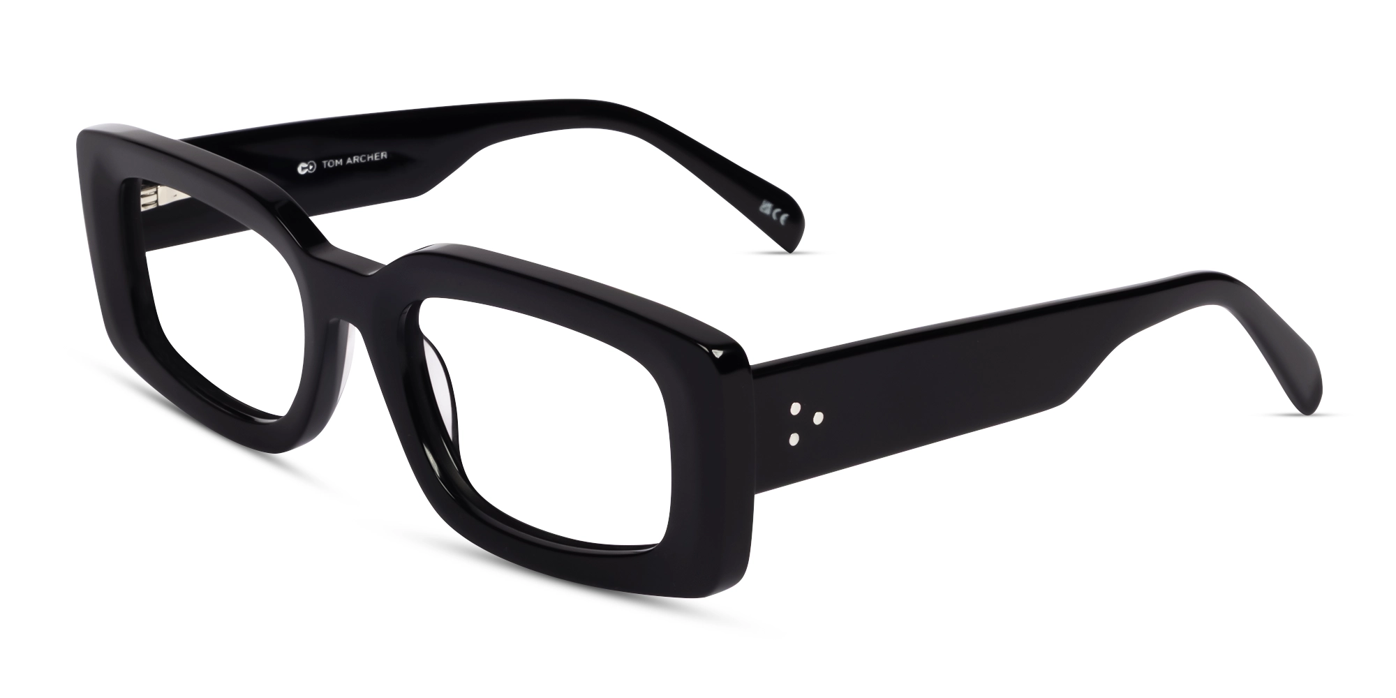 Black Thick Oversized Rectangular Glasses