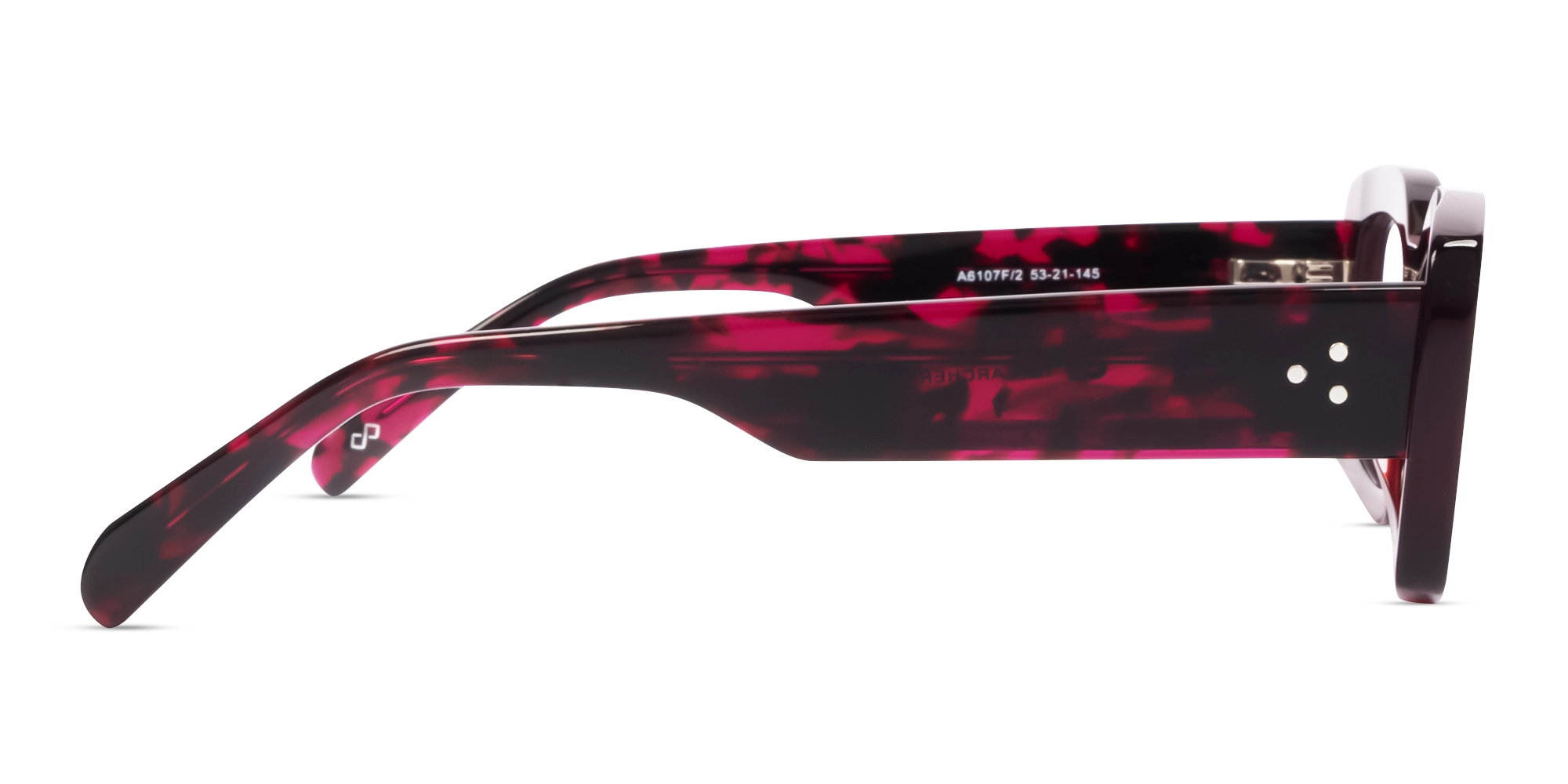 Dark Maroon Thick Oversized Rectangular Glasses